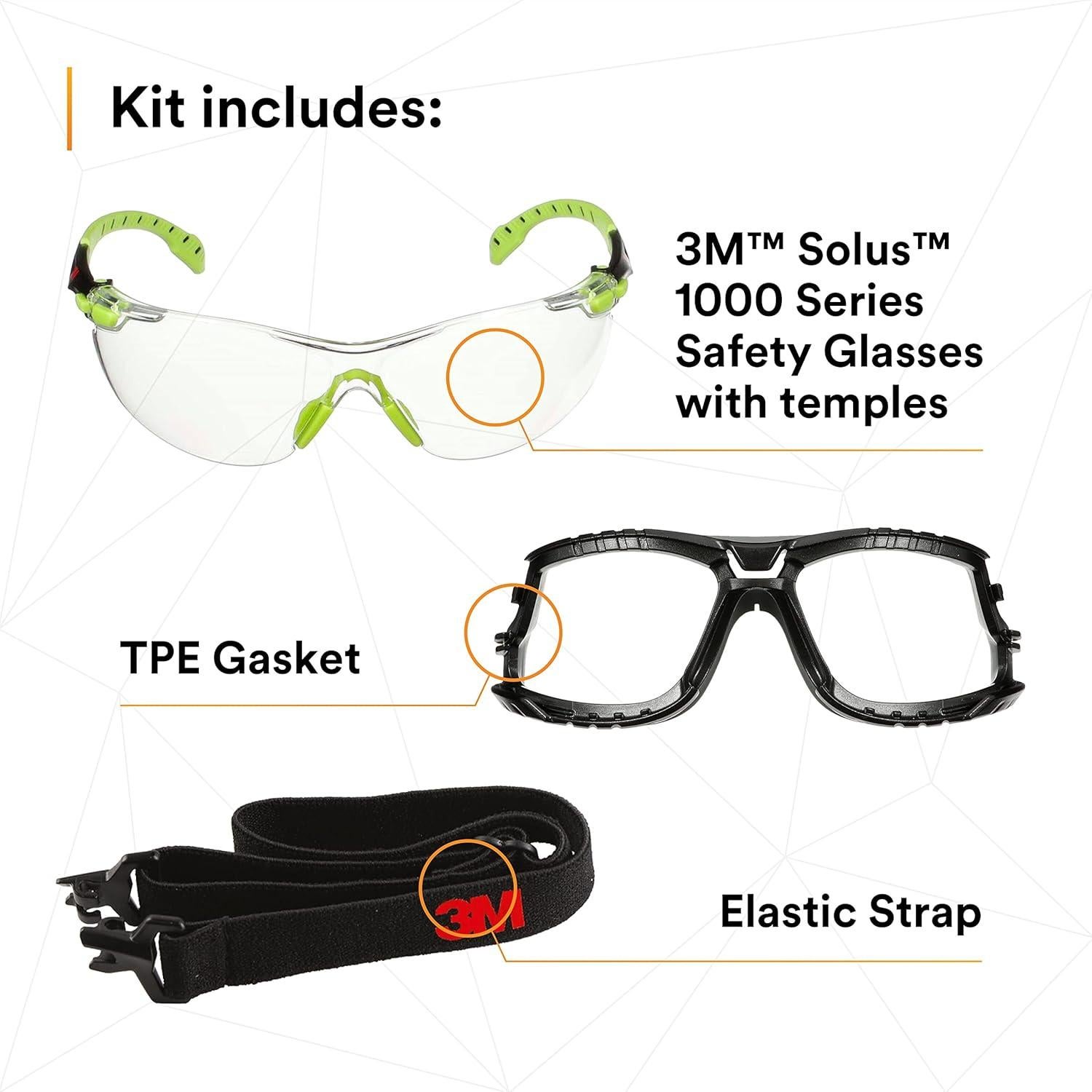 Gafas de Seguridad 3M Solus 1000 con Lente Anti-Niebla