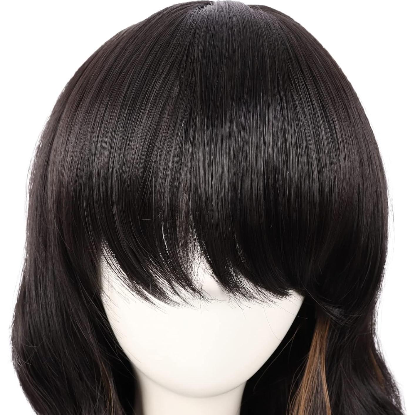 Peluca Sintética MapofBeauty Larga Rizada 70 cm Marrón/Negro