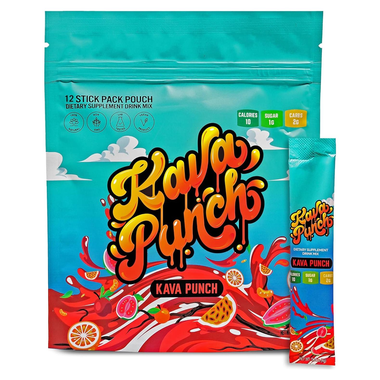 Bebida Relajante Kava Punch - Paquete 12 Bolsitas 68g