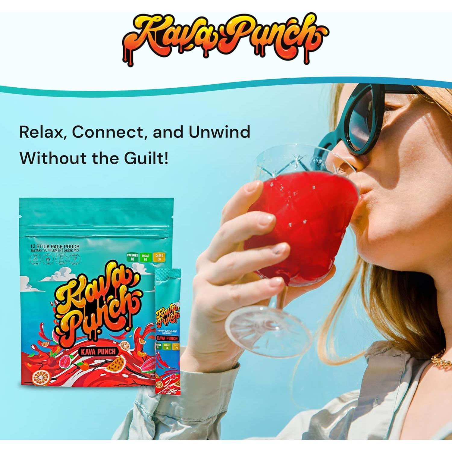 Bebida Relajante Kava Punch - Paquete 12 Bolsitas 68g