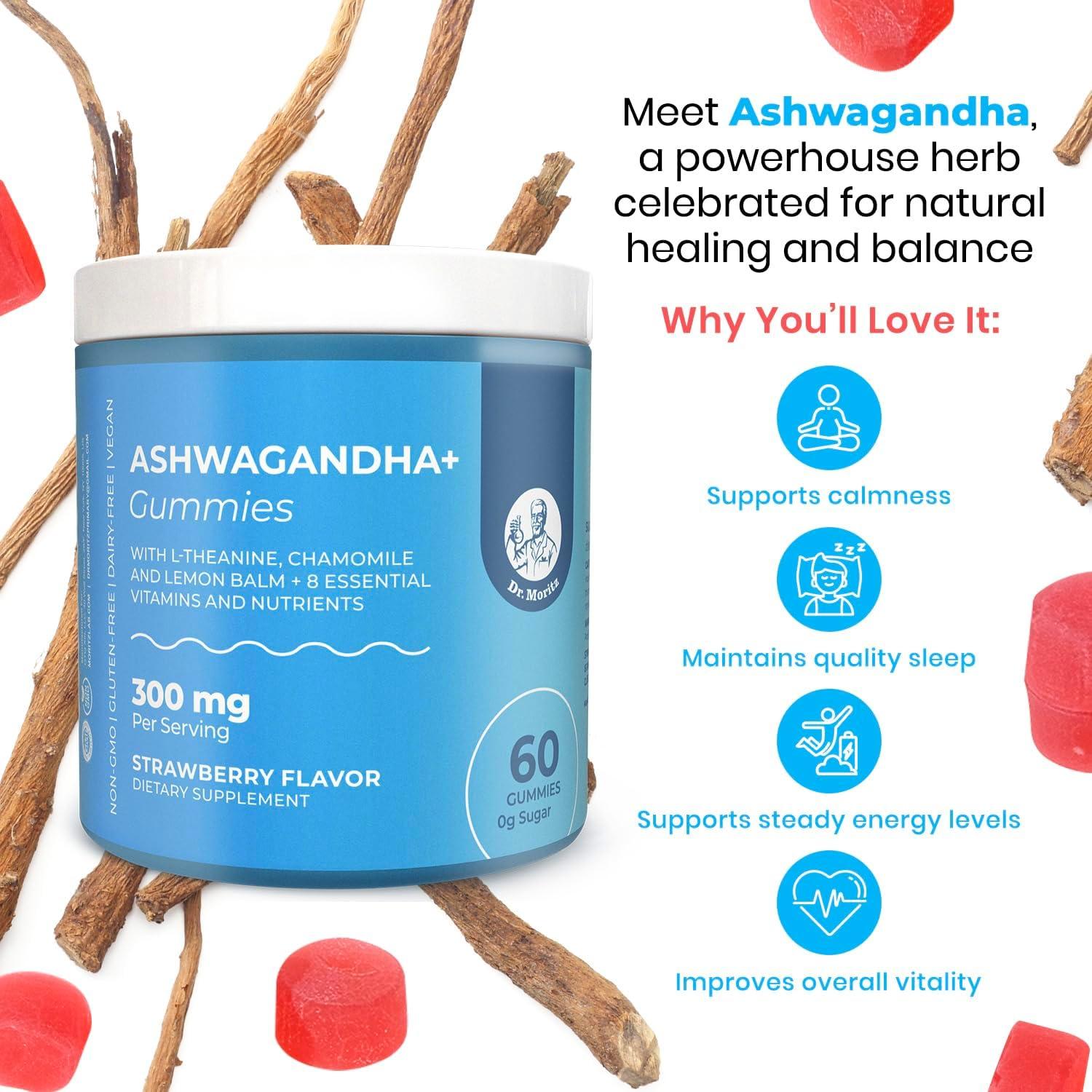 Gominolas de Ashwagandha Dr. Moritz 60 Unidades Sin Azúcar