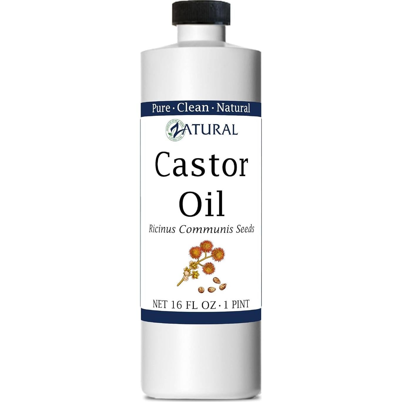 Aceite de Ricino 100% Puro Zatural 473 ml - Crecimiento Cabello y Piel