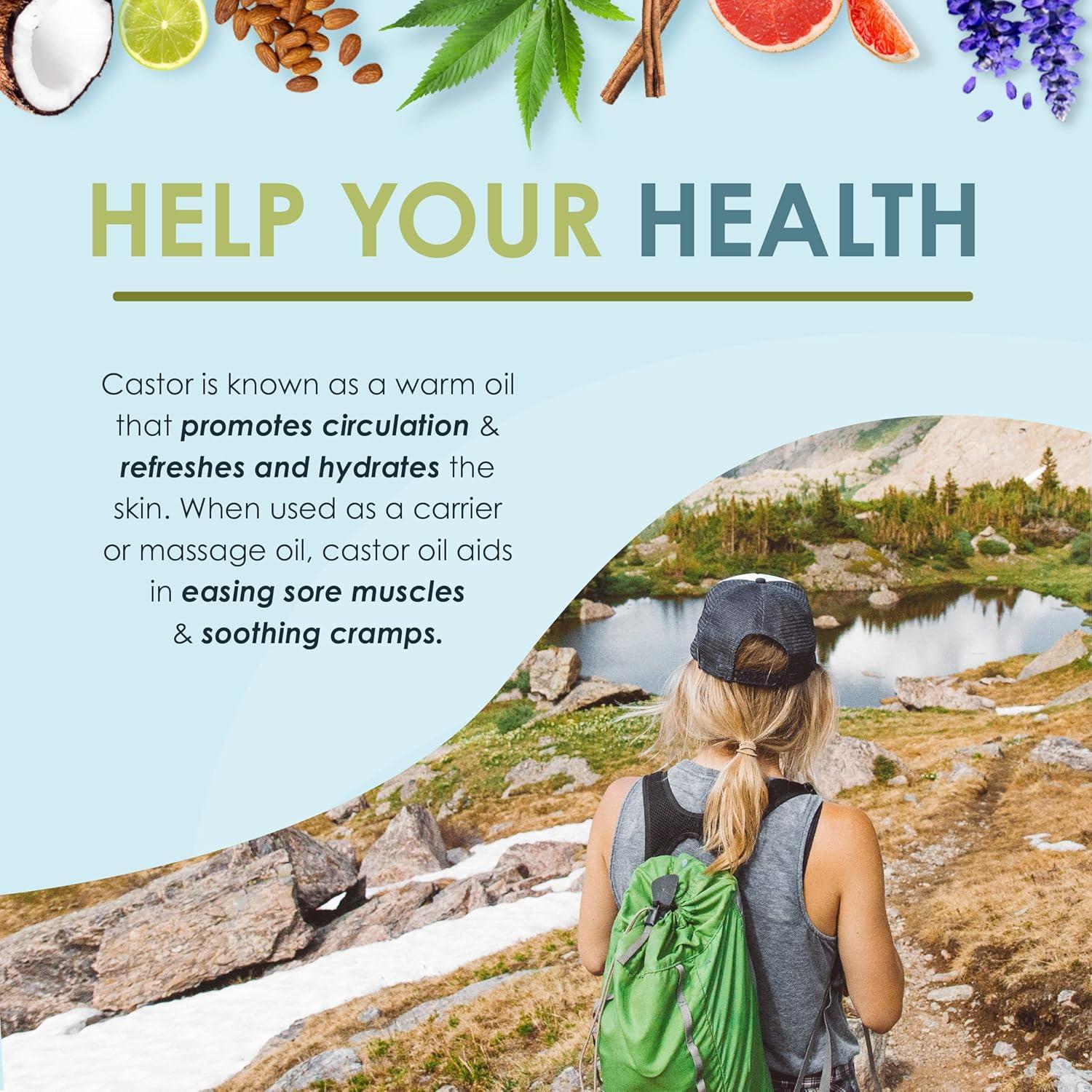 Aceite de Ricino 100% Puro Zatural 473 ml - Crecimiento Cabello y Piel