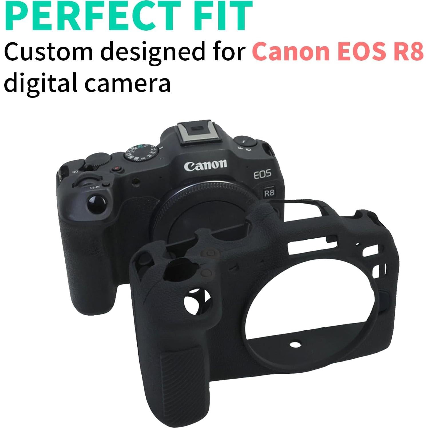 Funda de Silicona EasyHood para Canon EOS R8 - Negra