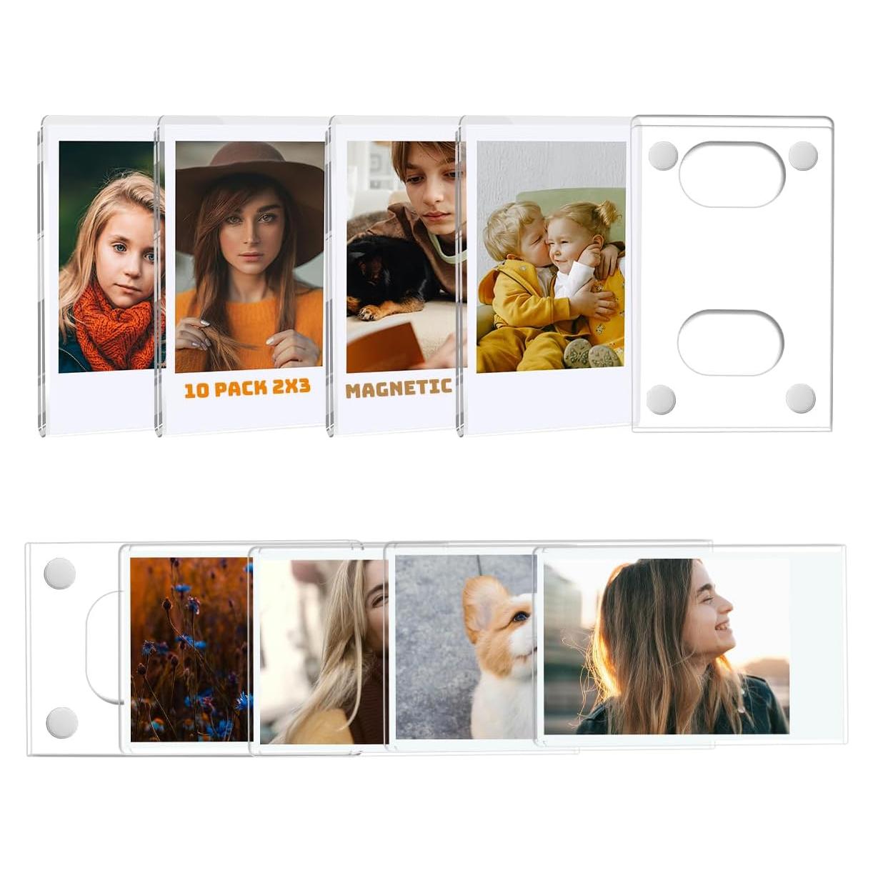 Paquete de 10 Marcos de Fotos Acrílicos Magnéticos LIANHELILAI 5x7 cm