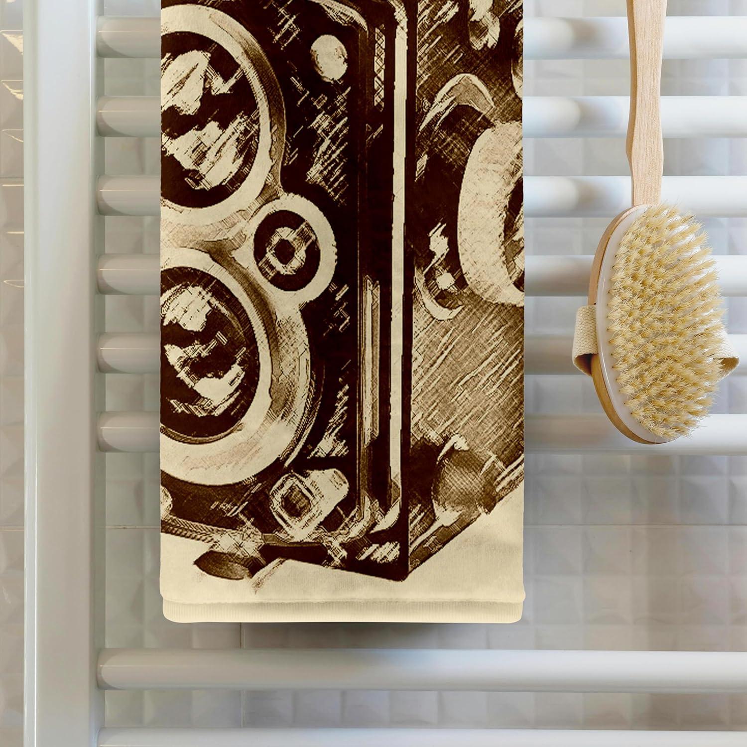 Toalla de Baño de Mano 3dRose 55.88x76.2 cm Cámara Vintage