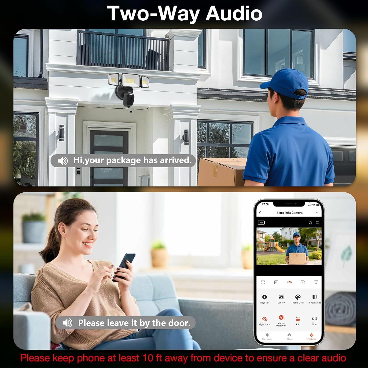 Cámara de Inundación Onforu 55W 5500 Lúmenes 2K HD Exterior