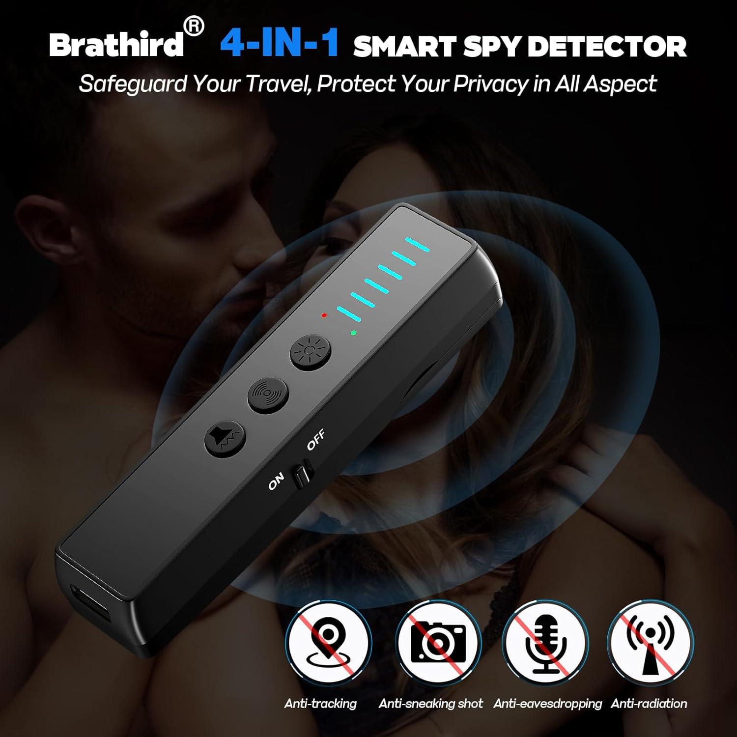 Detector de Cámara Oculta Brathird S600 - 4 en 1, 5 Niveles Sensibilidad