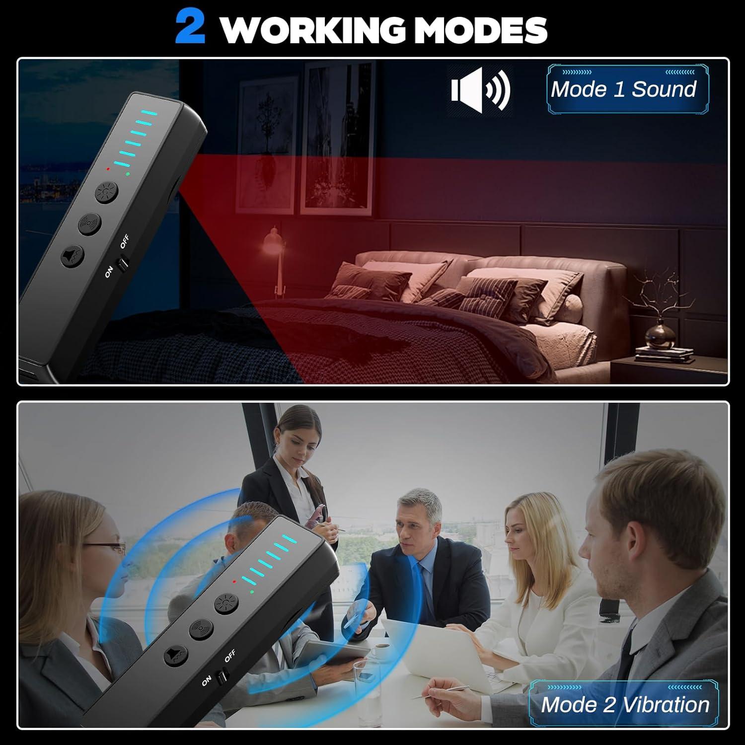 Detector de Cámara Oculta Brathird S600 - 4 en 1, 5 Niveles Sensibilidad