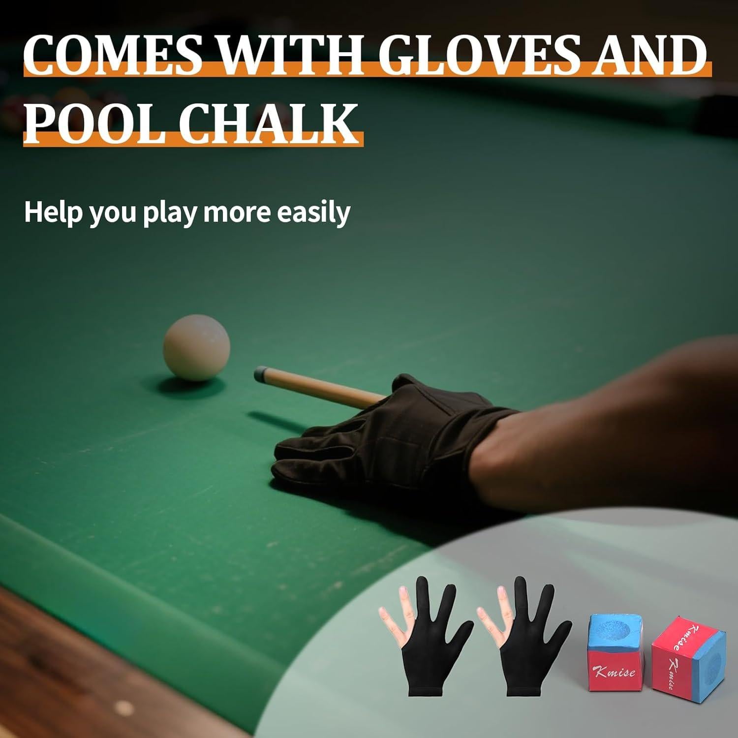 Conjunto de Palos de Billar Kmise 58" Arce Canadiense 4 Colores