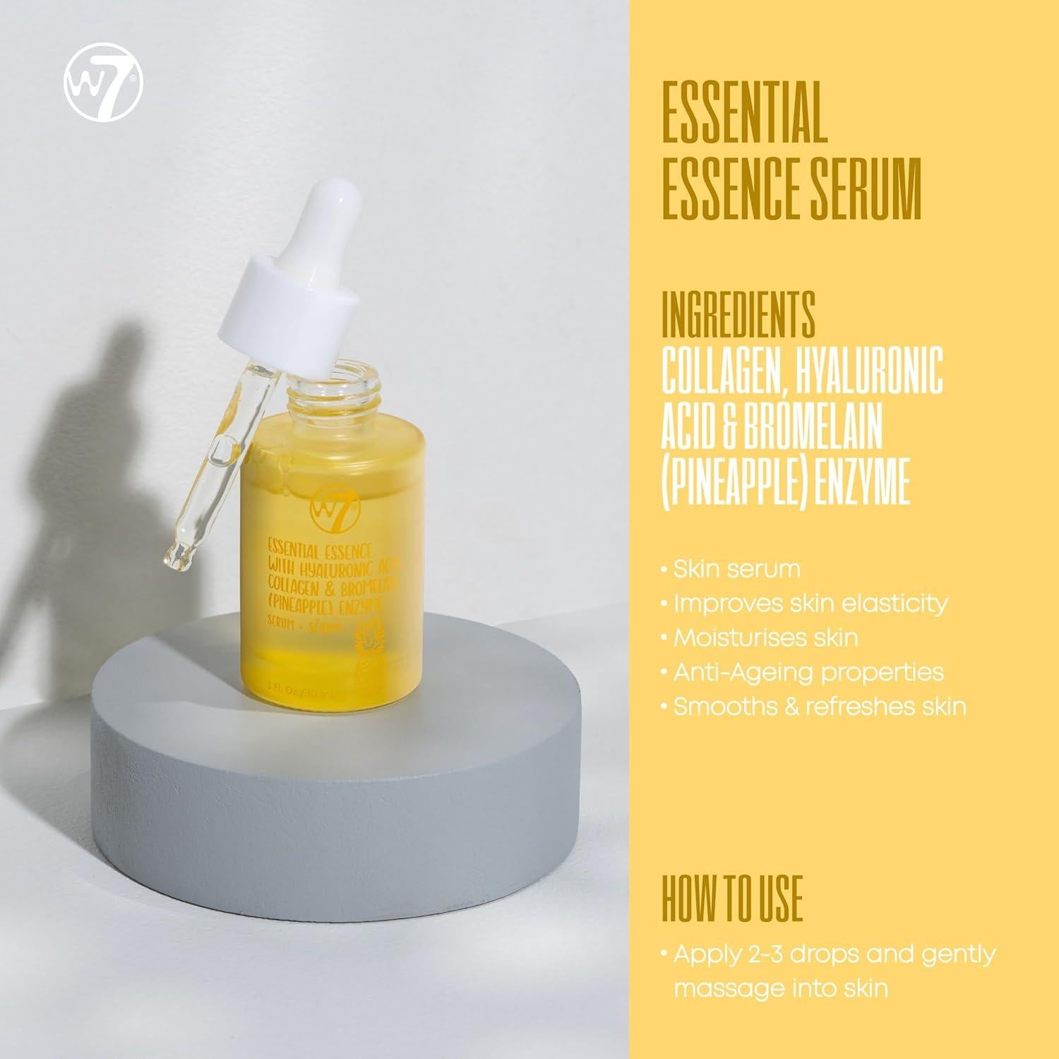 Set de Cuidado Facial W7 Skin Refresh | Limpiador, Tónico, Suero y Hidratante