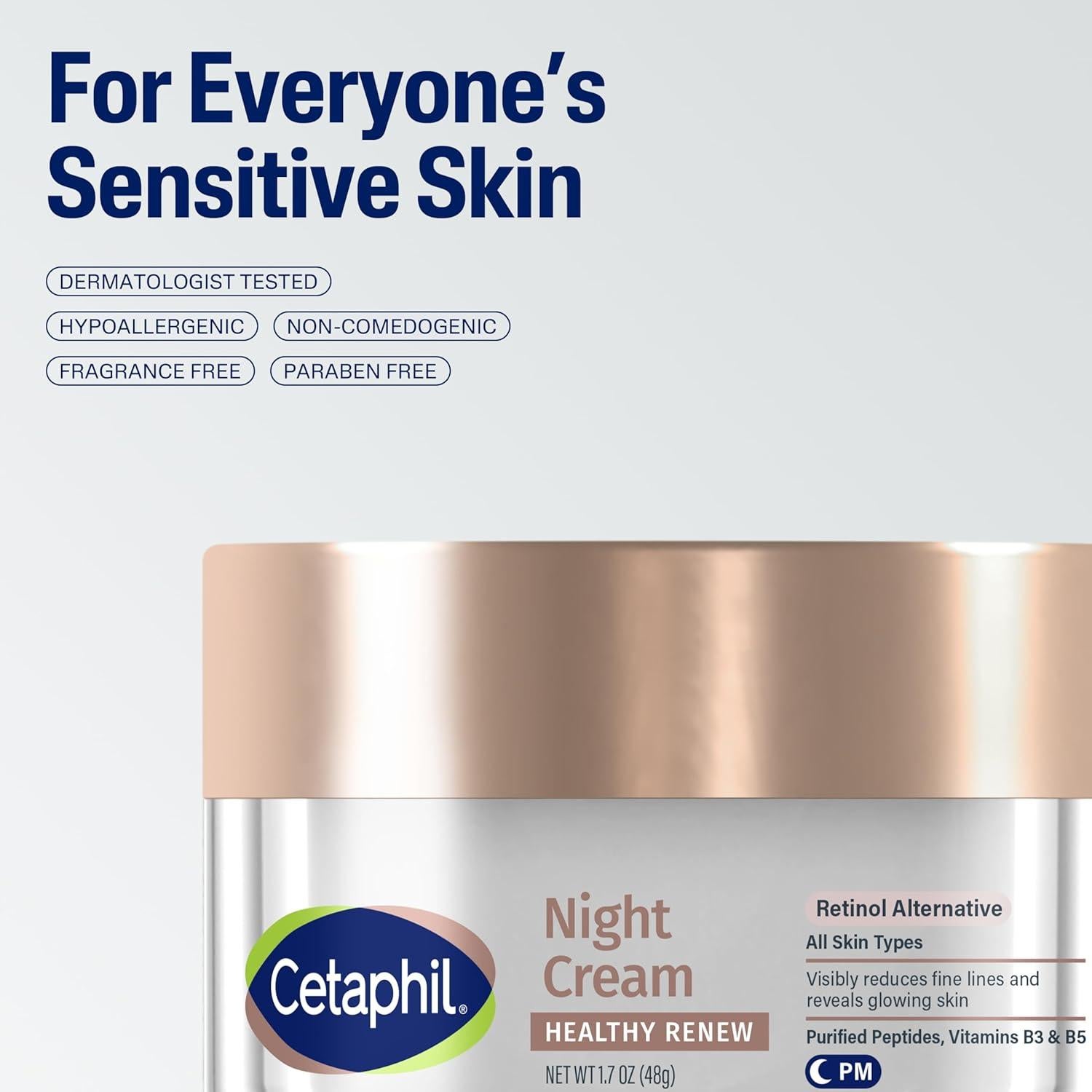 Crema Nocturna Reafirmante Cetaphil Healthy Renew 48 g - Antiarrugas