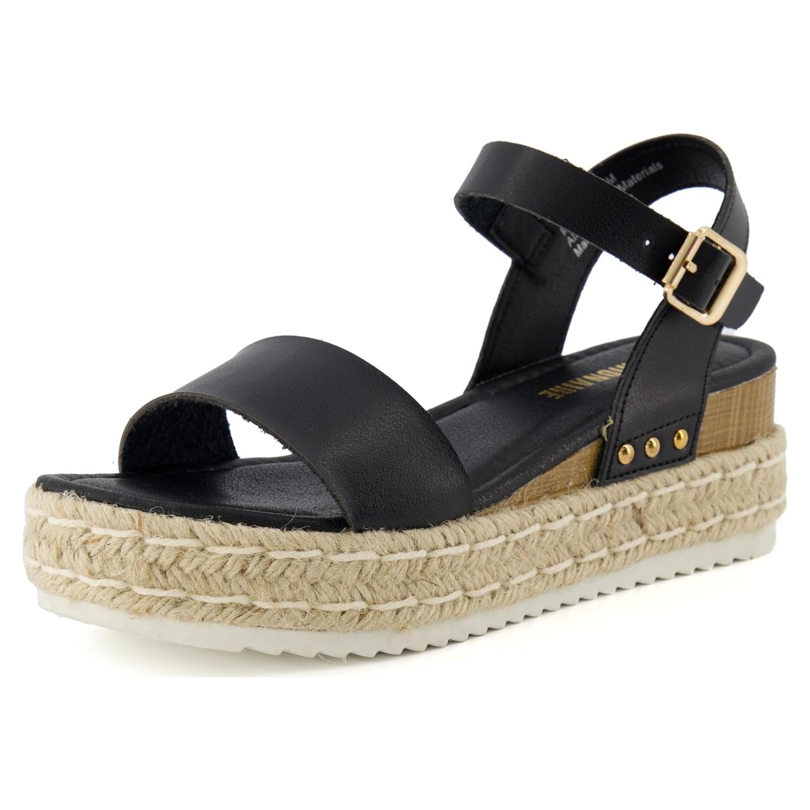 Sandalias de Plataforma Espadrille Cushionaire Melissa para Mujeres - Correa Ajustable y Plantilla de Espuma