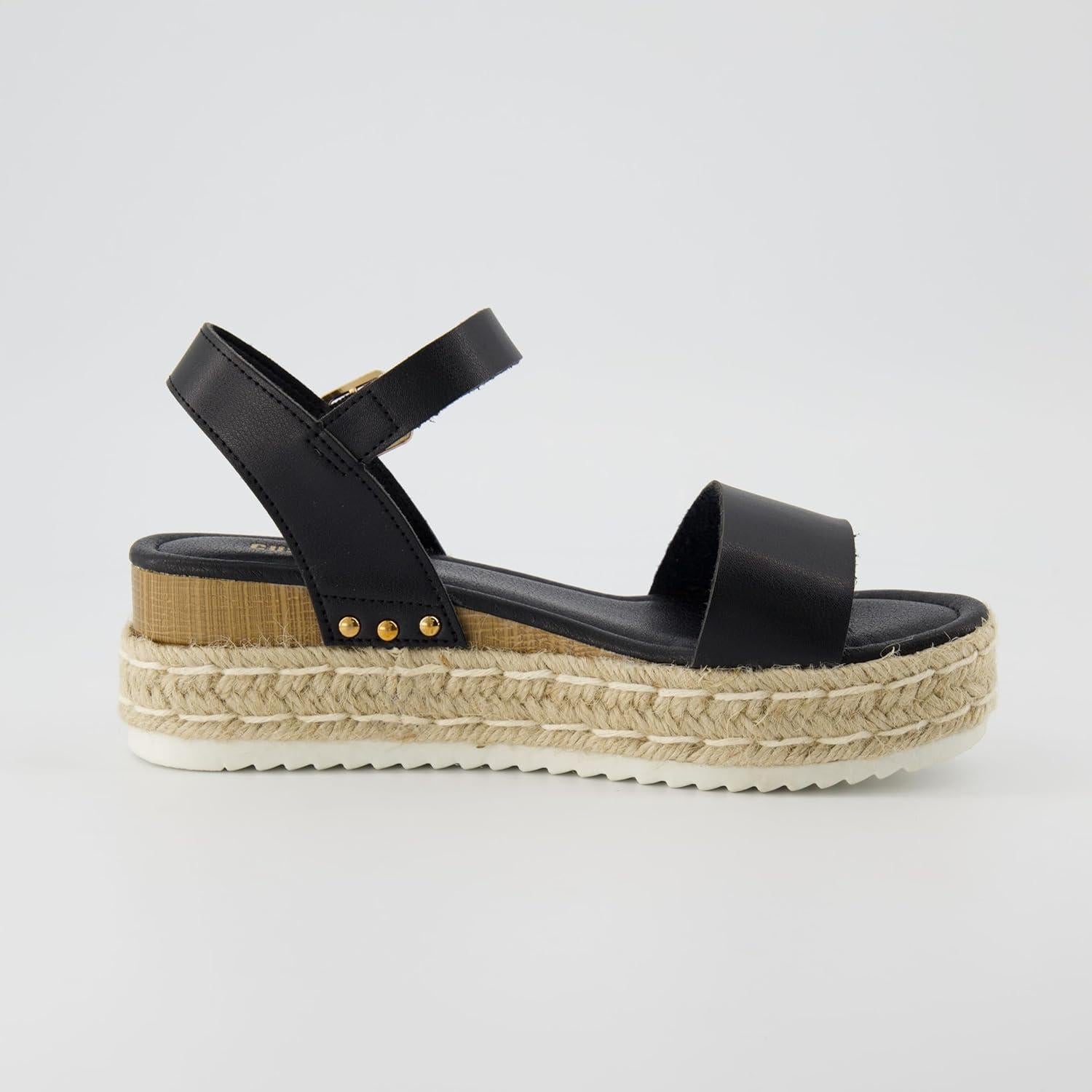 Sandalias de Plataforma Espadrille Cushionaire Melissa para Mujeres - Correa Ajustable y Plantilla de Espuma