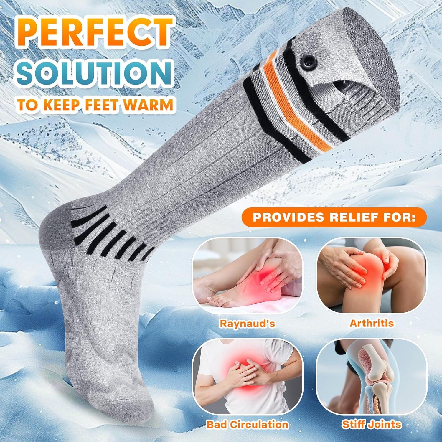 Calcetines Calentados Suonncudst 5000mAh Unisex - 4 Niveles