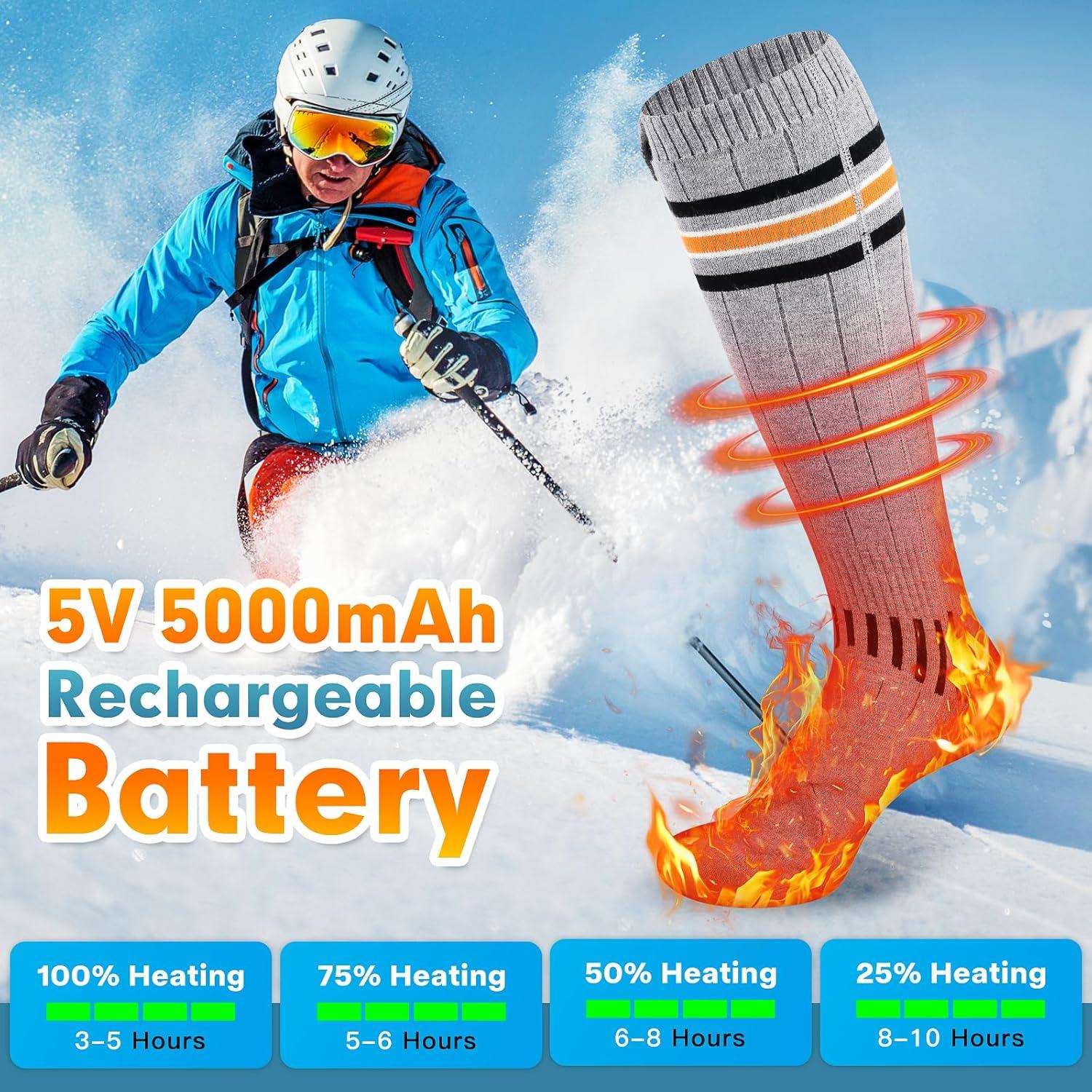 Calcetines Calentados Suonncudst 5000mAh Unisex - 4 Niveles