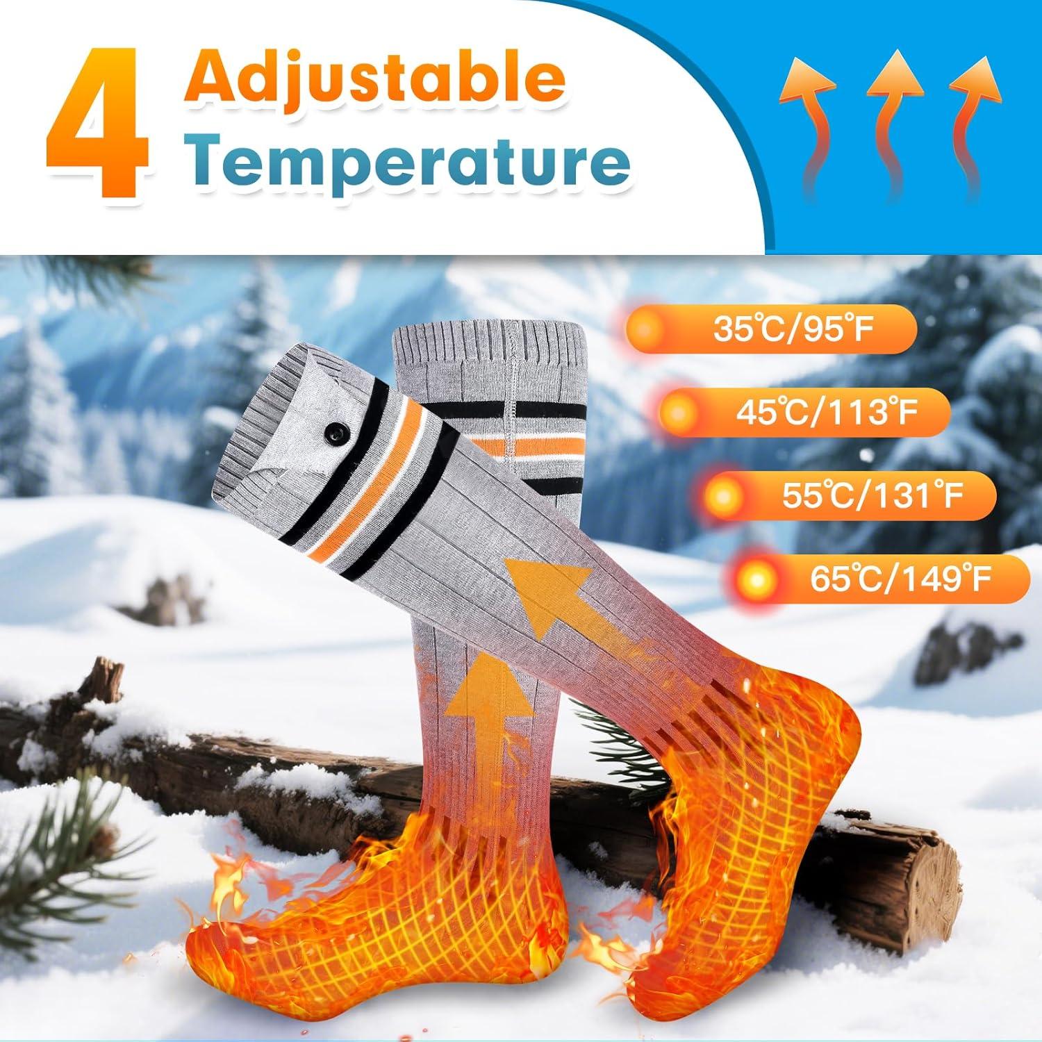 Calcetines Calentados Suonncudst 5000mAh Unisex - 4 Niveles