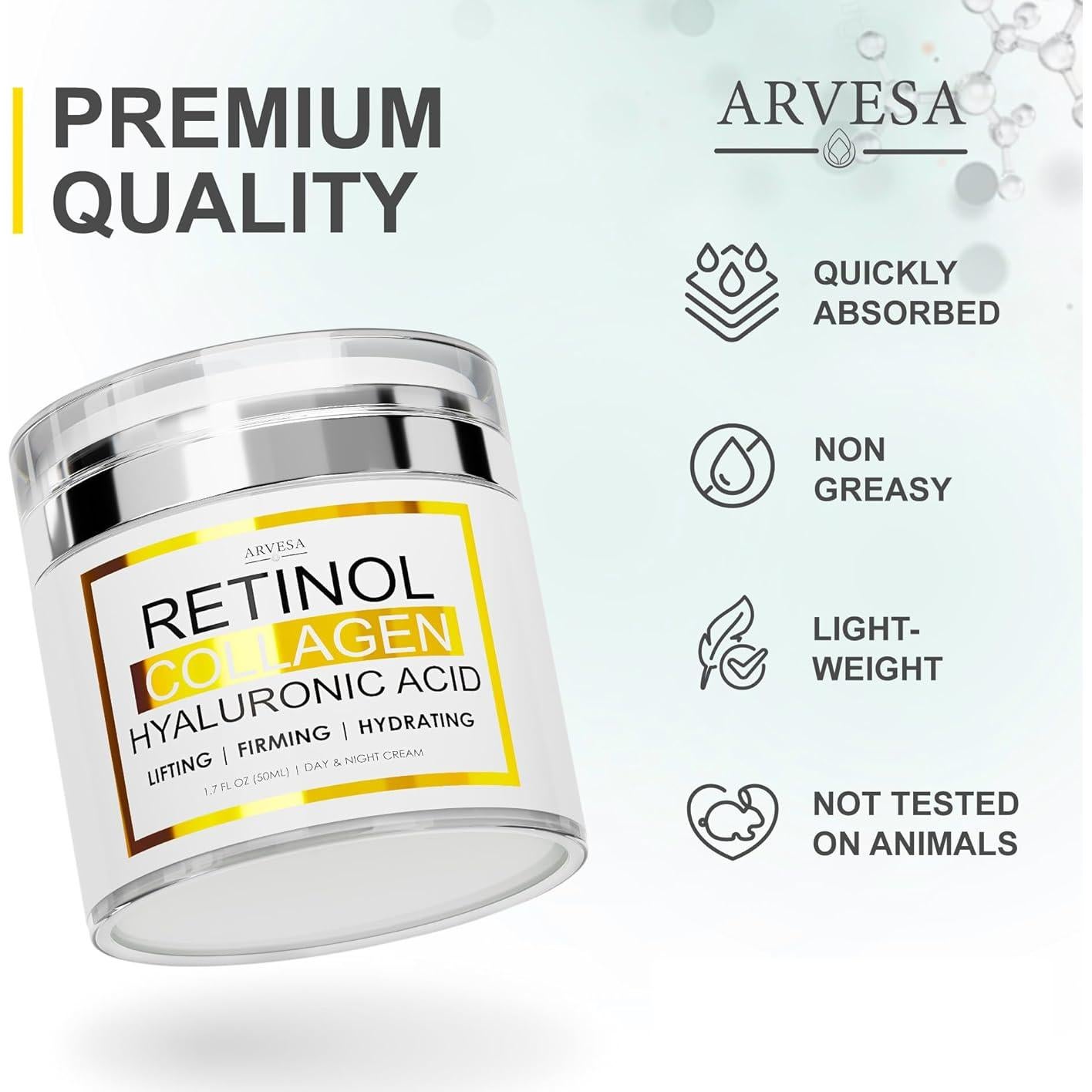 Crema Facial Anti-Envejecimiento Arvesa 50 ml Retinol Colágeno