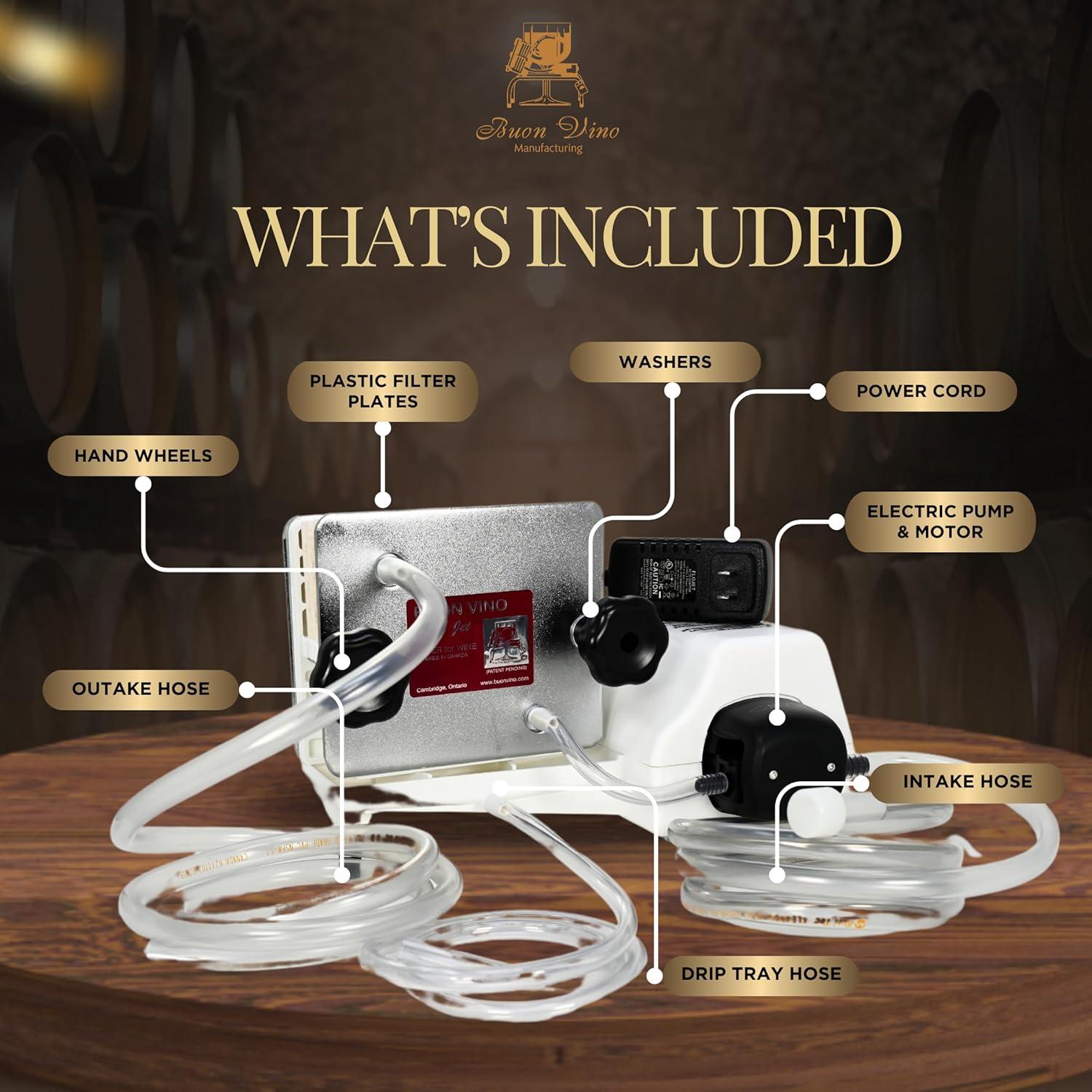 Filtro de Vino Mini Jet Buon Vino - Filtra 20 Litros Rápido