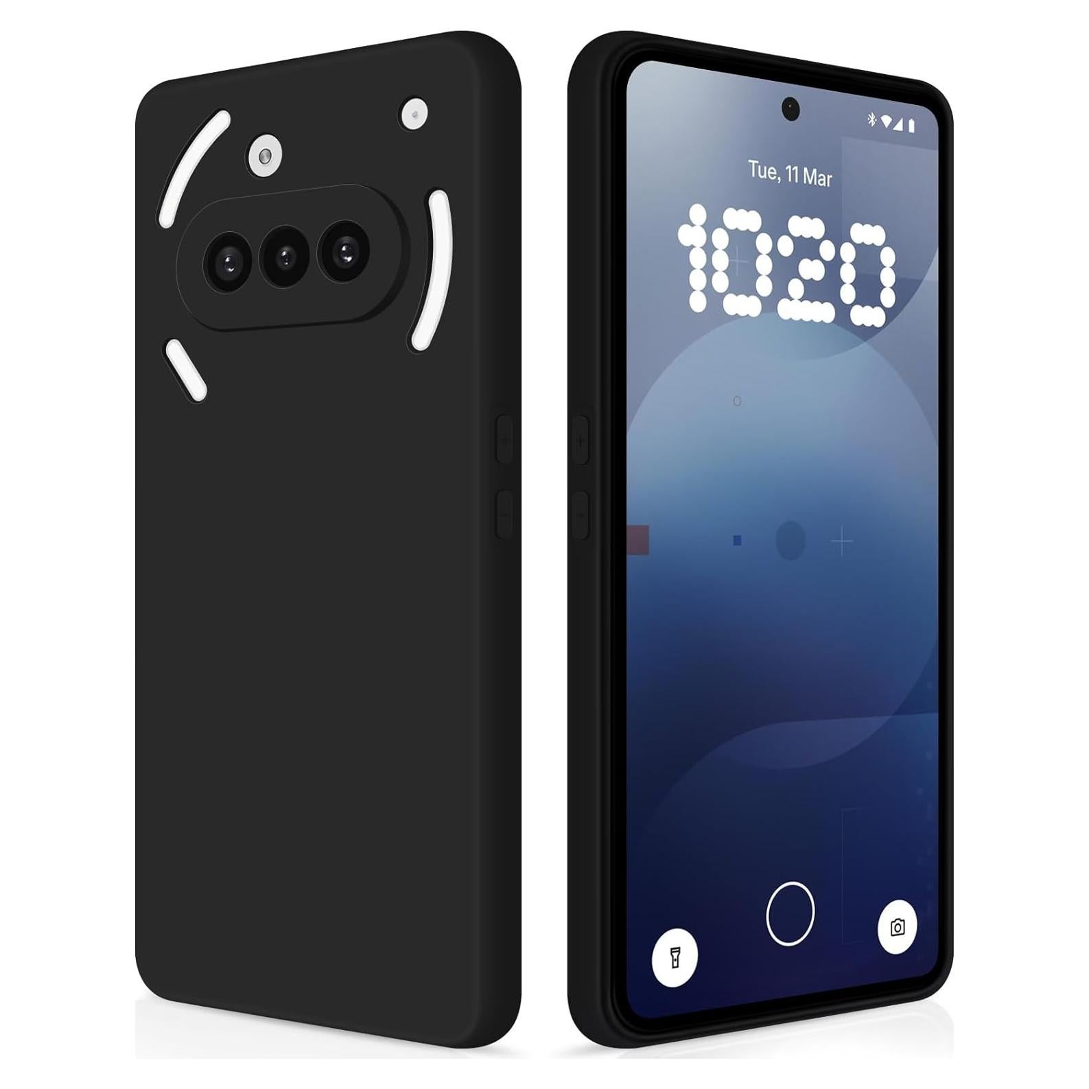 Funda de Silicona GiiYoon para Nothing Phone 3a Negra