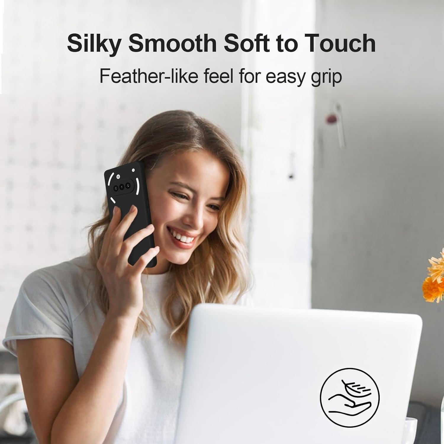 Funda de Silicona GiiYoon para Nothing Phone 3a Negra