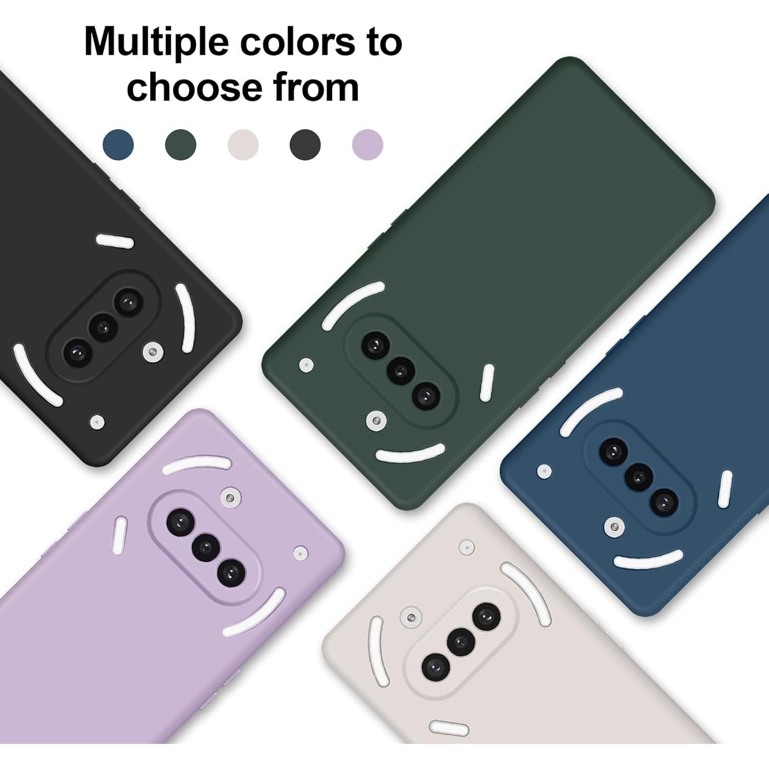 Funda de Silicona GiiYoon para Nothing Phone 3a Negra