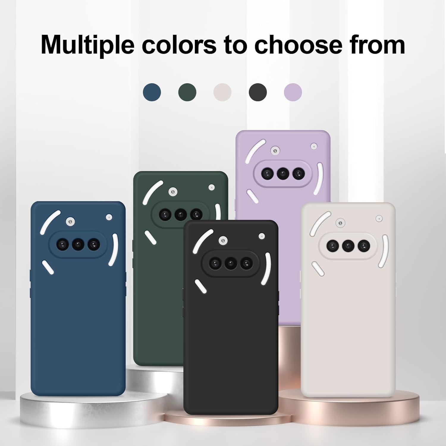 Funda de Silicona GiiYoon para Nothing Phone 3a Negra