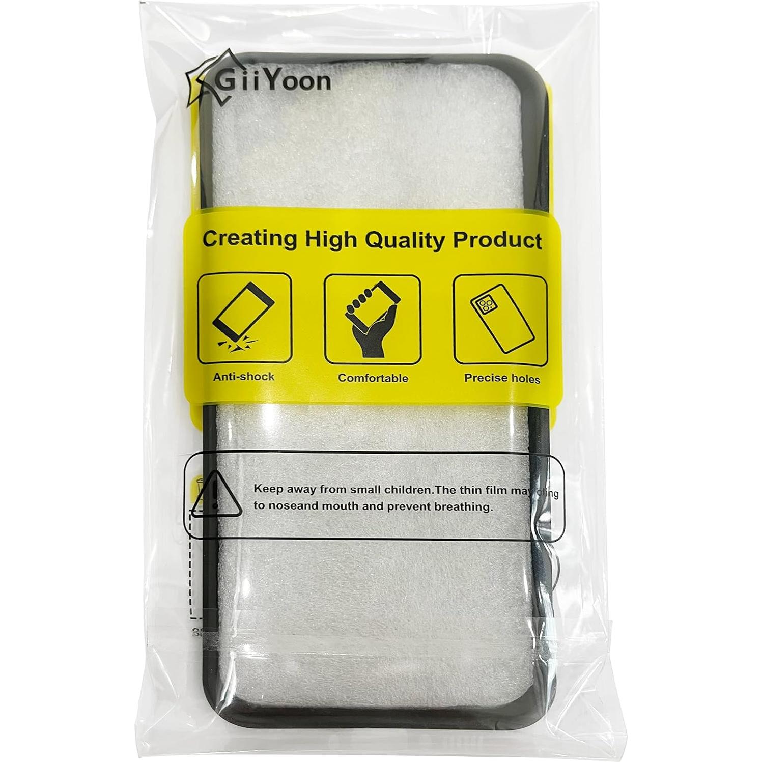 Funda de Silicona GiiYoon para Nothing Phone 3a Negra