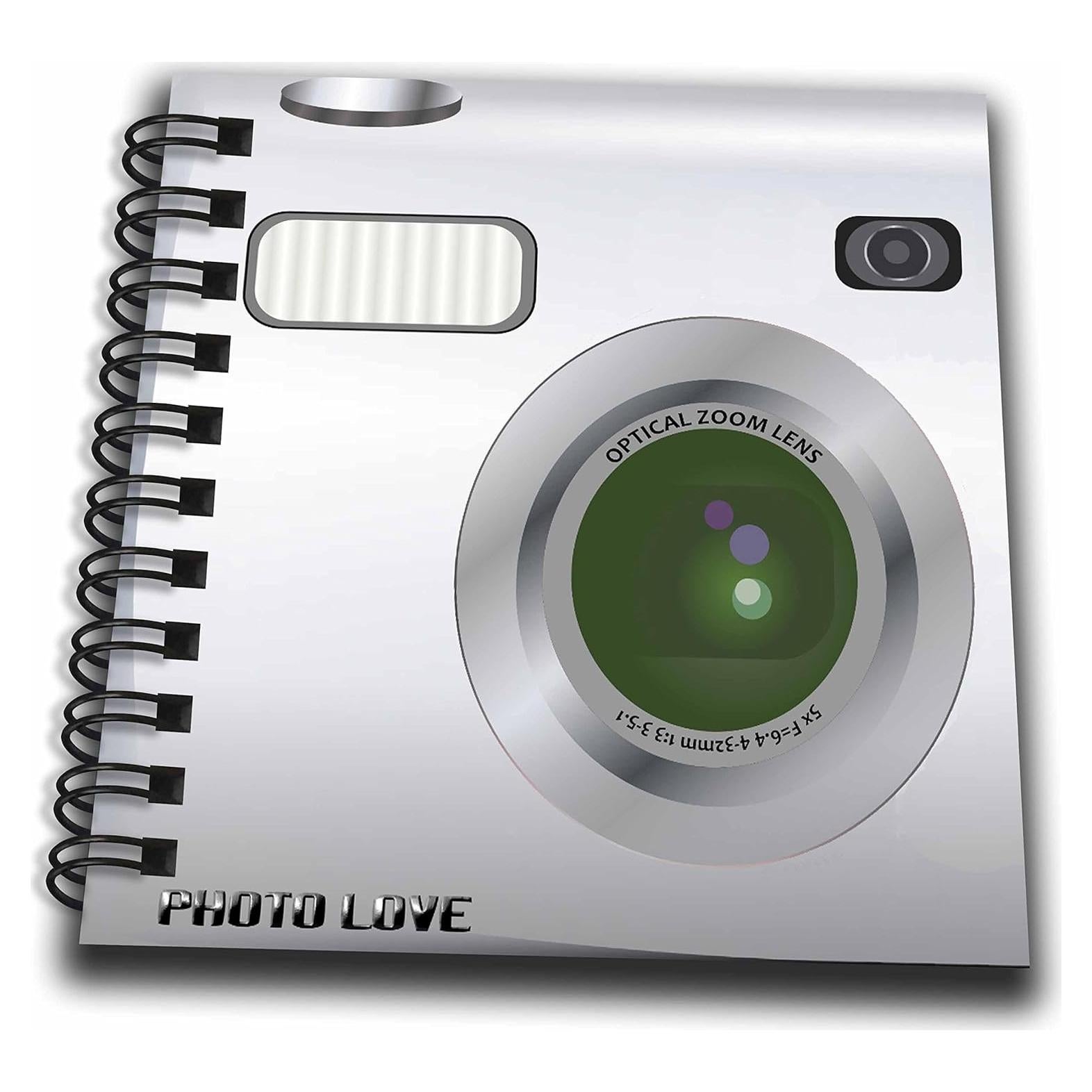 Mini Bloc de Notas 3dRose Diseño Cámara Plateada 10x10 cm