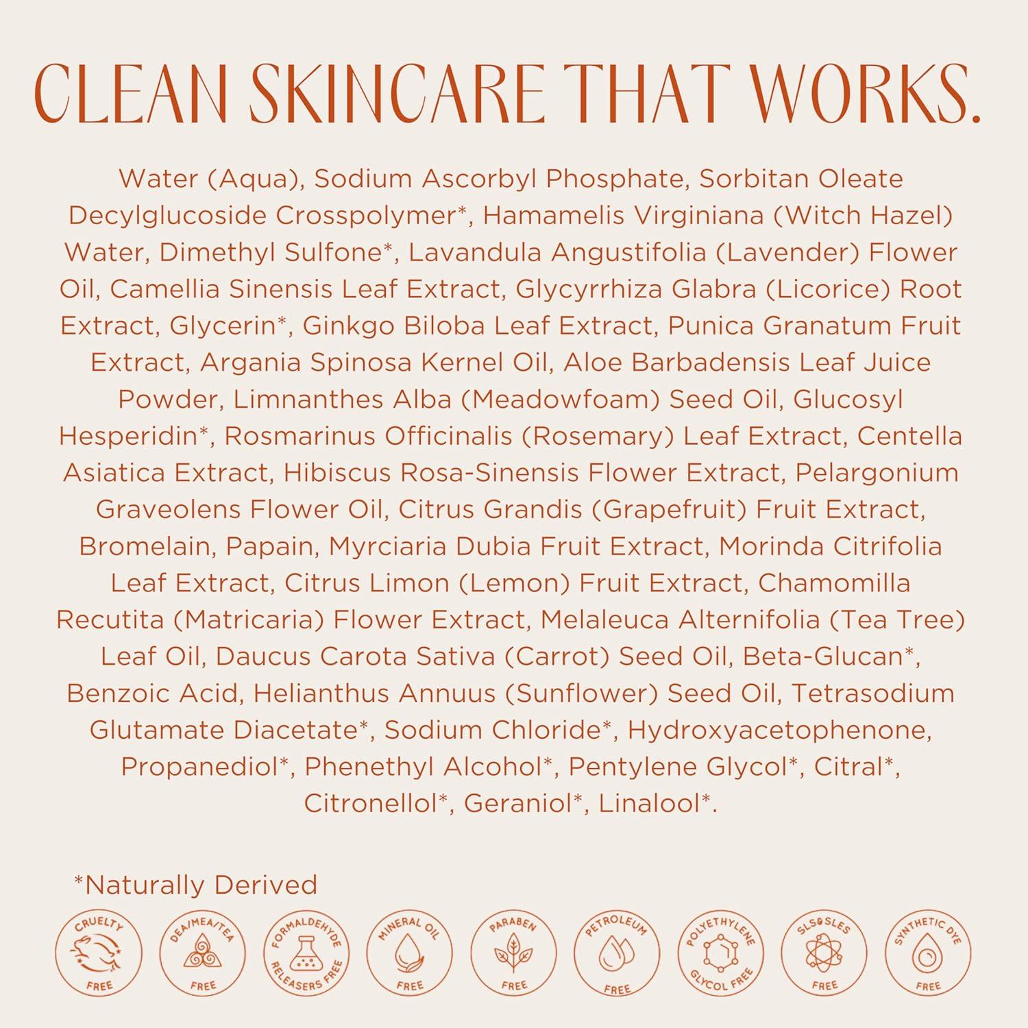 Tónico Facial Vitamina C InstaNatural 118ml Aclara y Equilibra