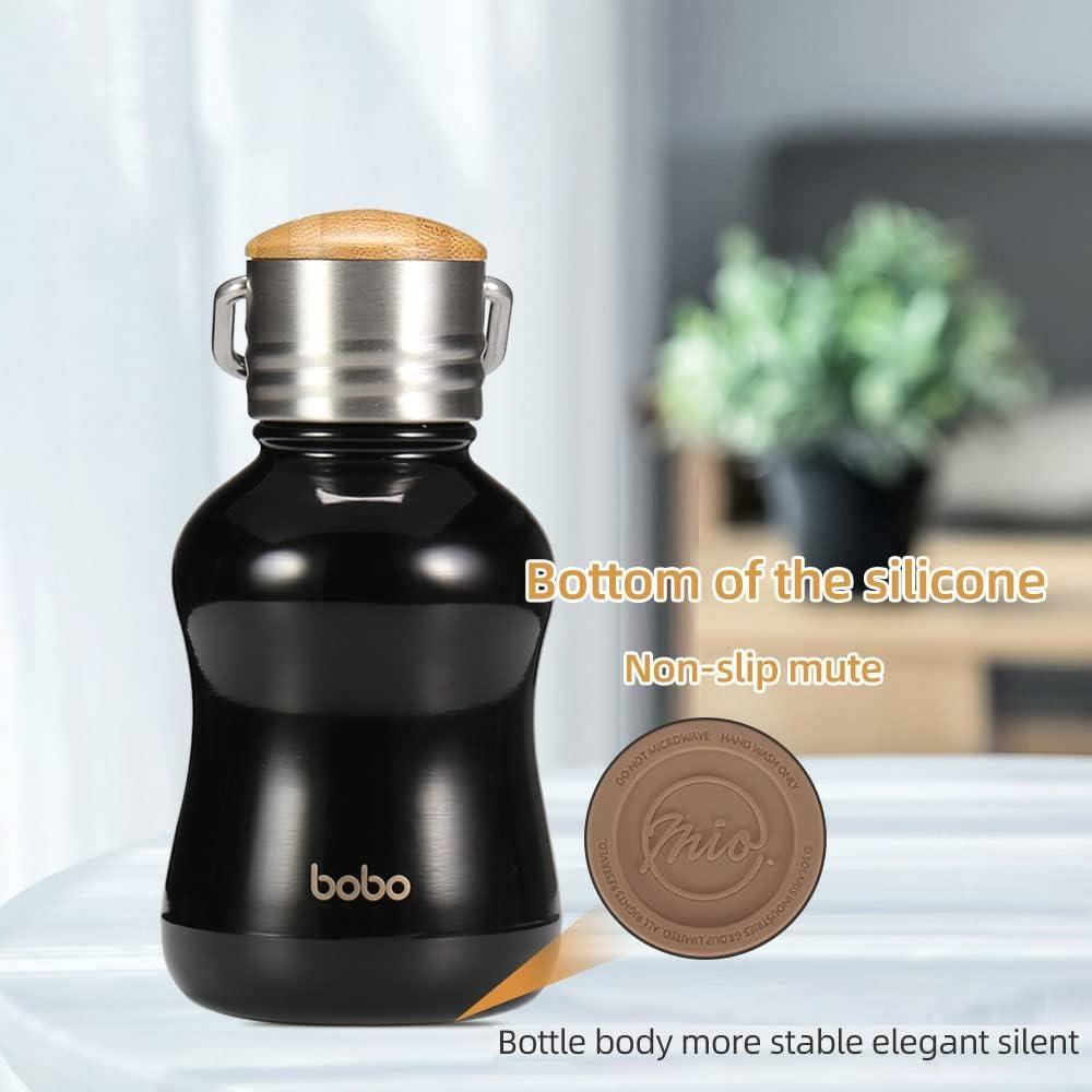 Botella Térmica Aislada YOHKOH 190 ml Acero Inoxidable Negro