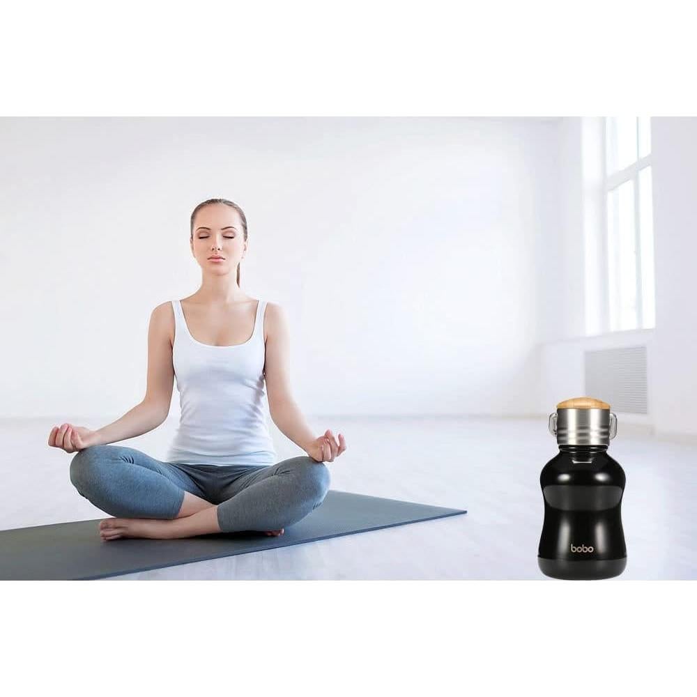 Botella Térmica Aislada YOHKOH 190 ml Acero Inoxidable Negro