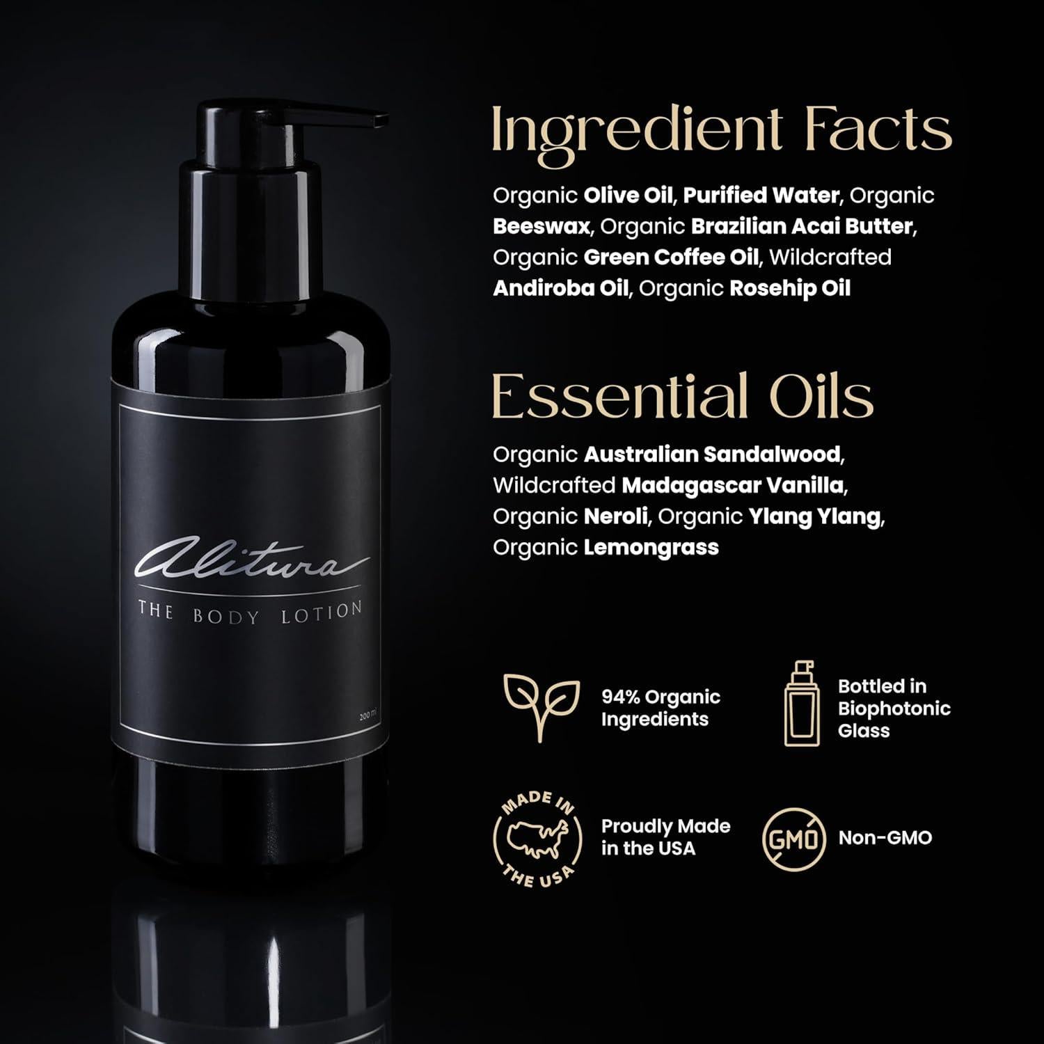 Loción Hidratante Orgánica Alitura 200ml - Antienvejecimiento