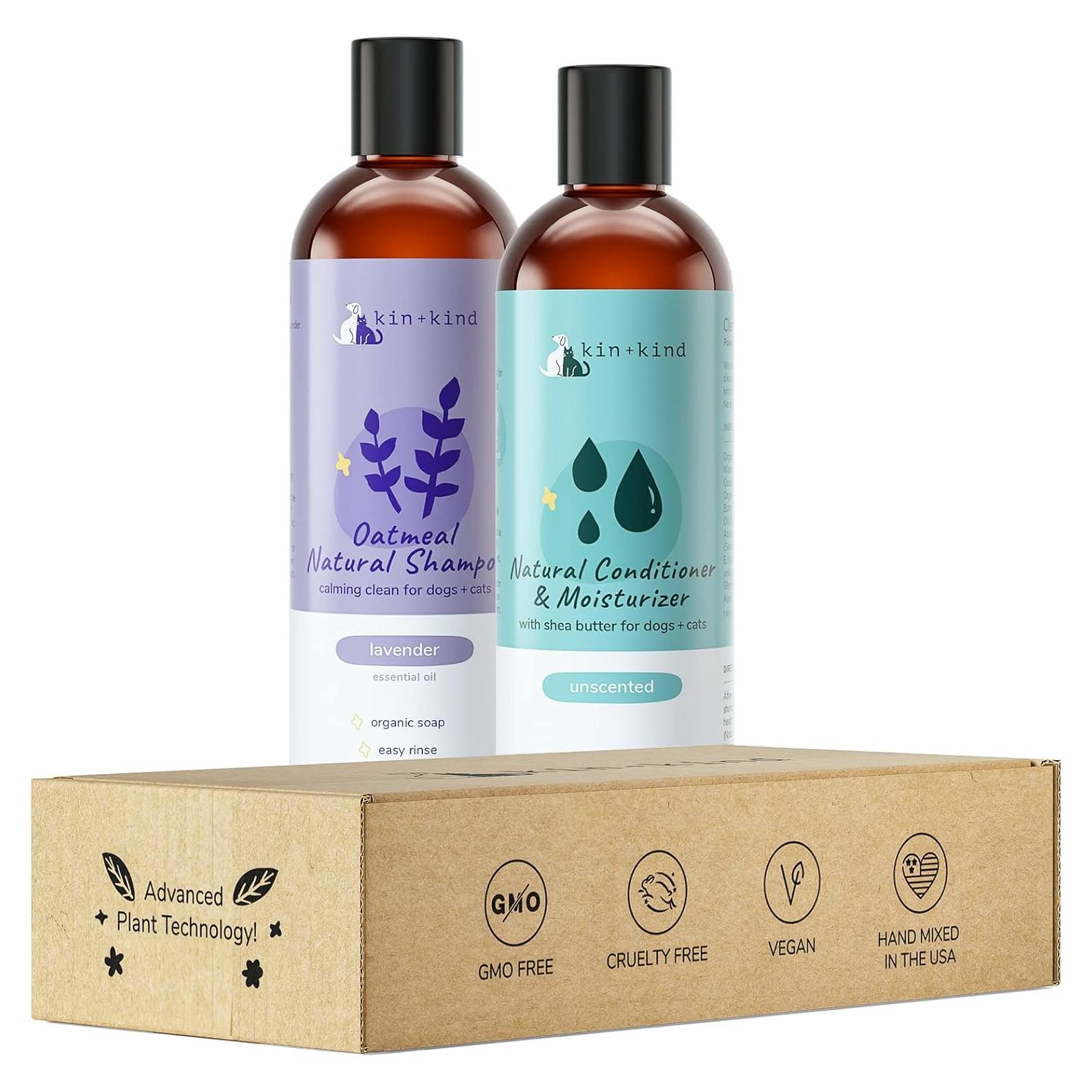 Set Champú y Acondicionador Natural kin+kind para Perros y Gatos