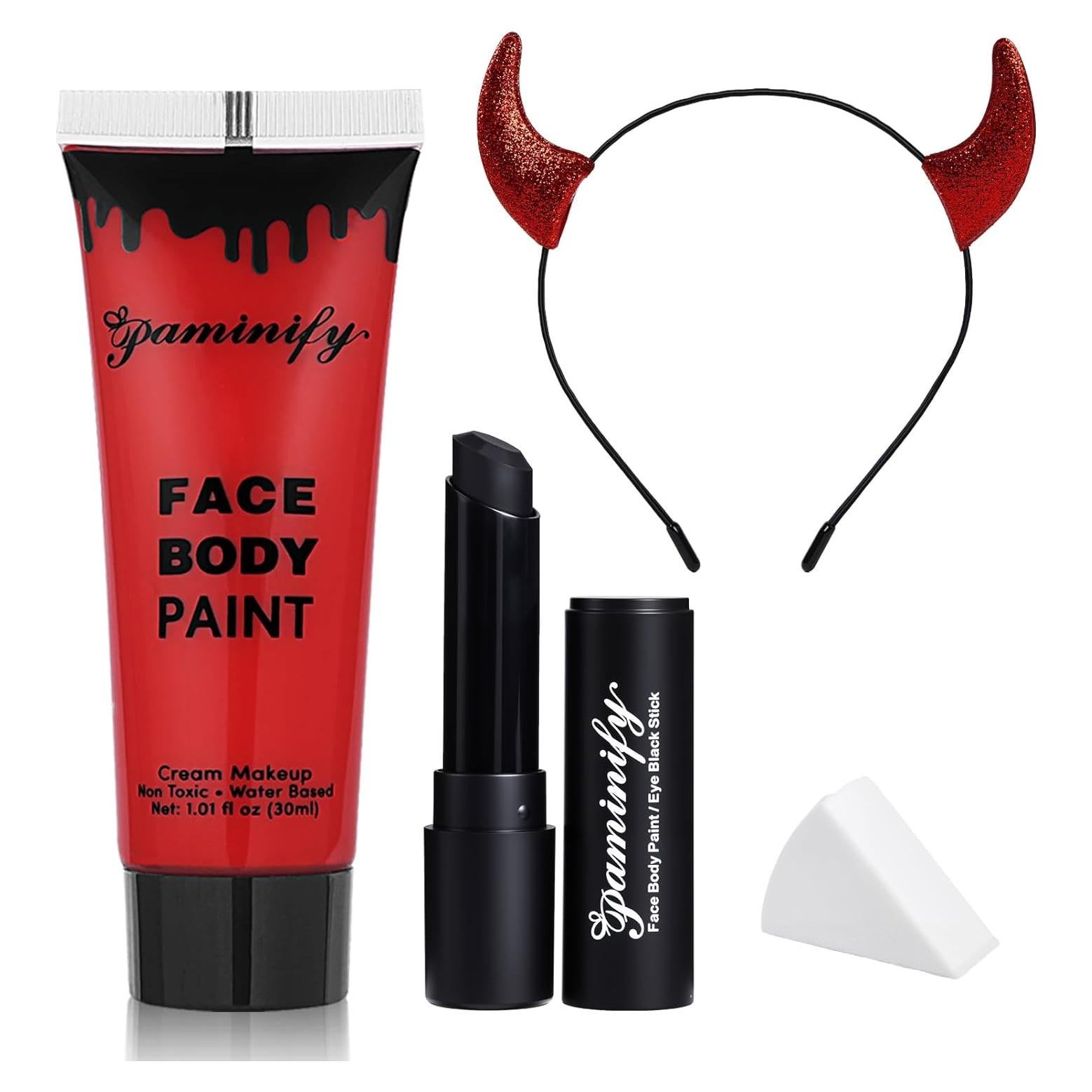 Kit de Maquillaje Halloween Mysense con Diadema de Diablo