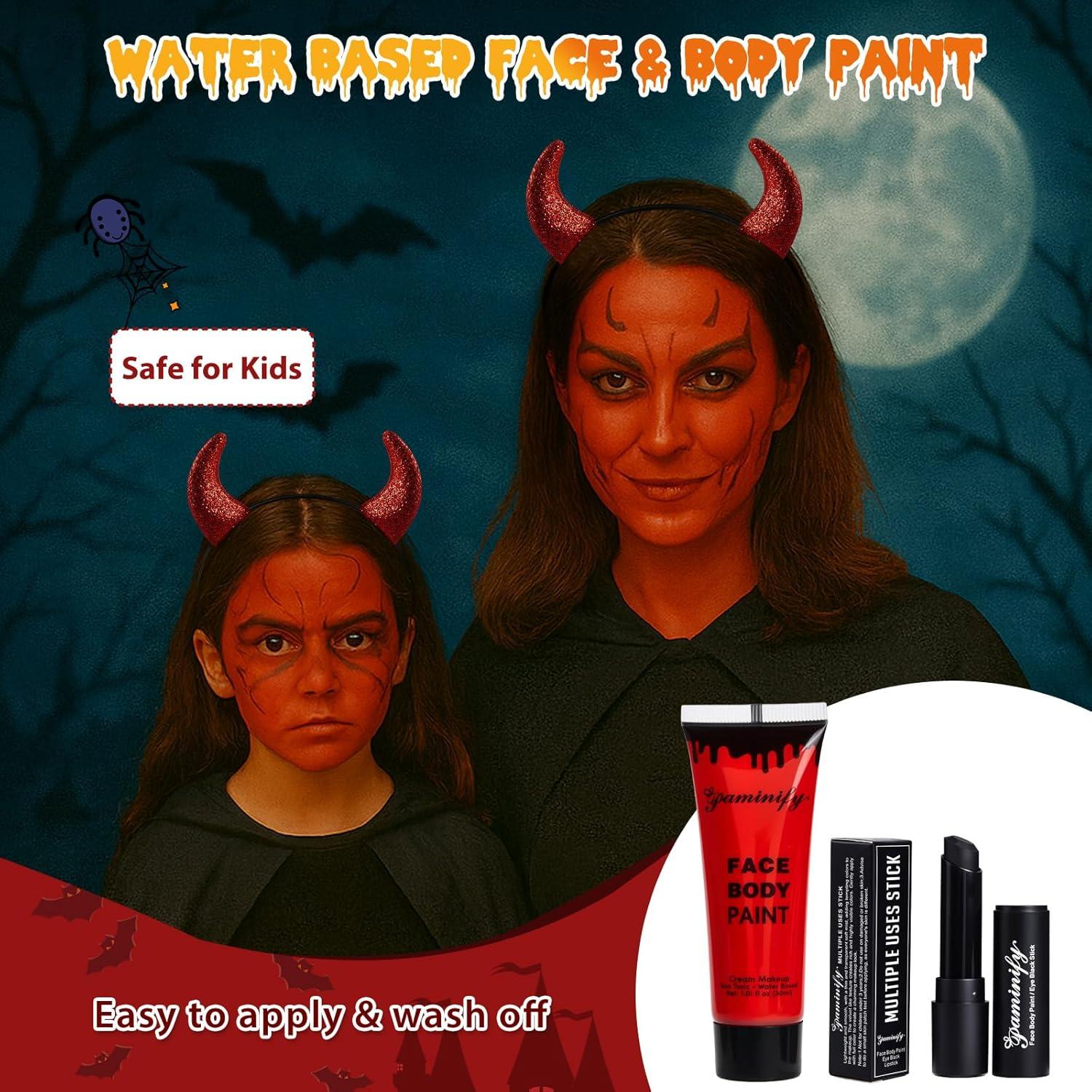 Kit de Maquillaje Halloween Mysense con Diadema de Diablo