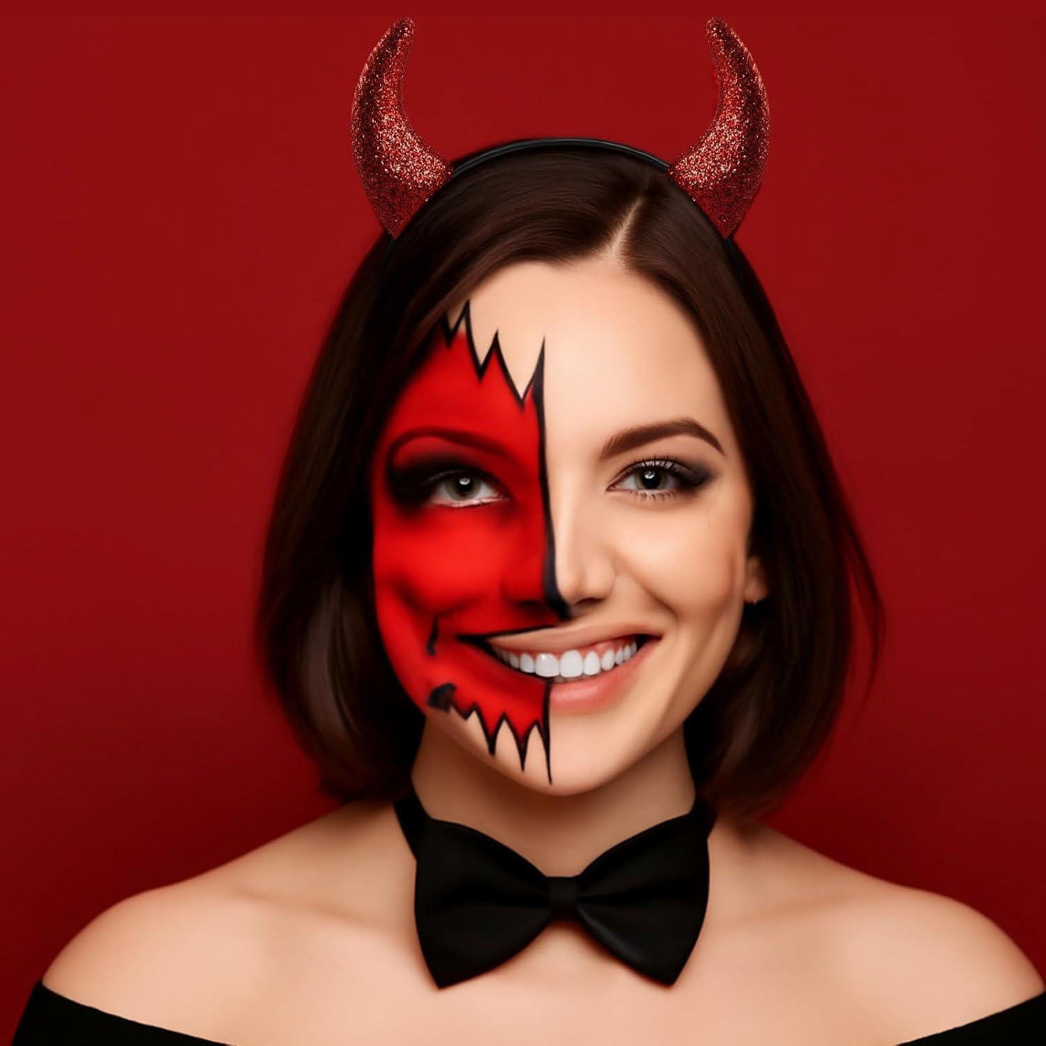 Kit de Maquillaje Halloween Mysense con Diadema de Diablo