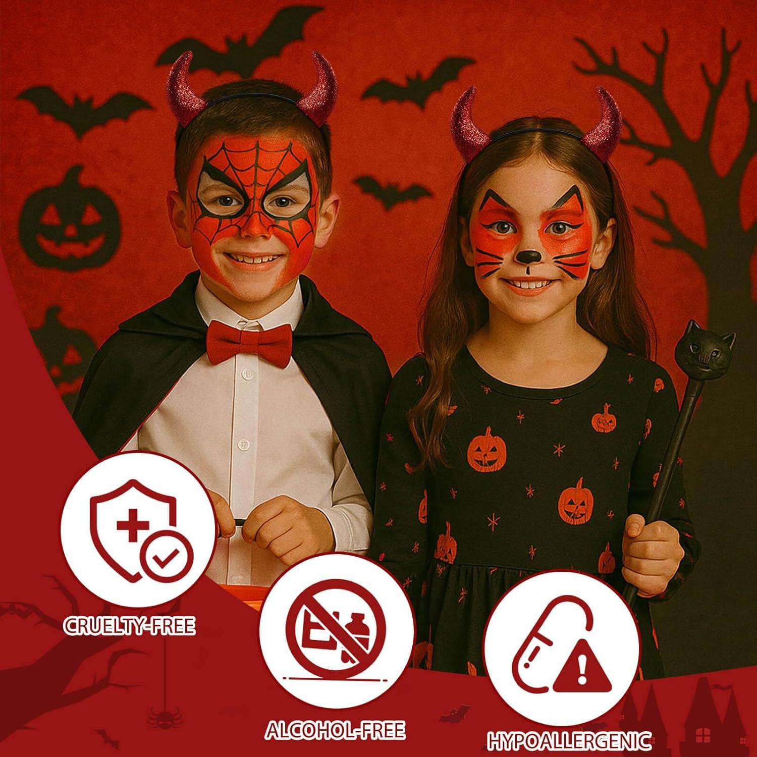 Kit de Maquillaje Halloween Mysense con Diadema de Diablo