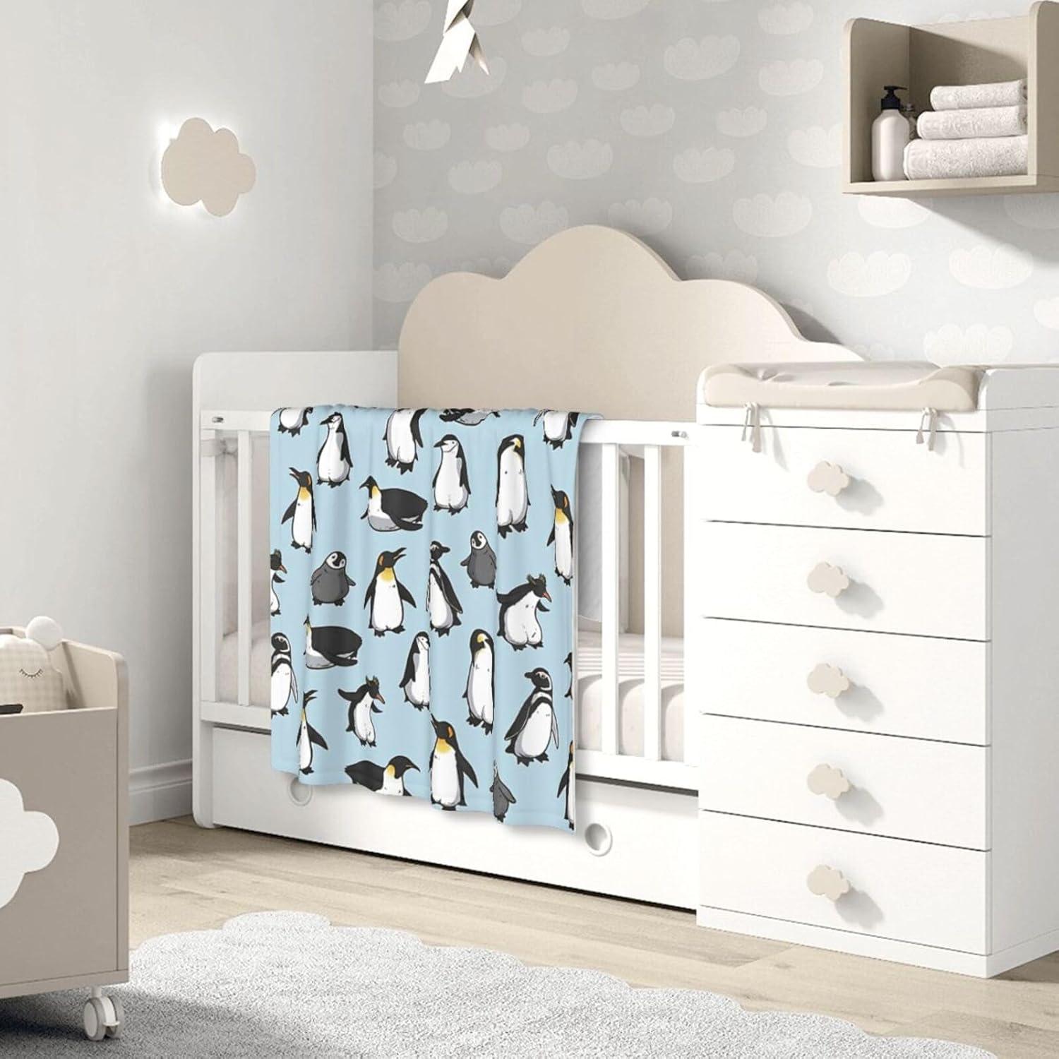 Manta Suave para Bebé ZGHQHCDRH Pingüino Lindo 76x102 cm