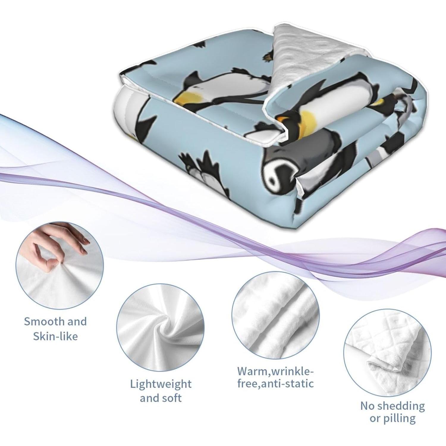 Manta Suave para Bebé ZGHQHCDRH Pingüino Lindo 76x102 cm