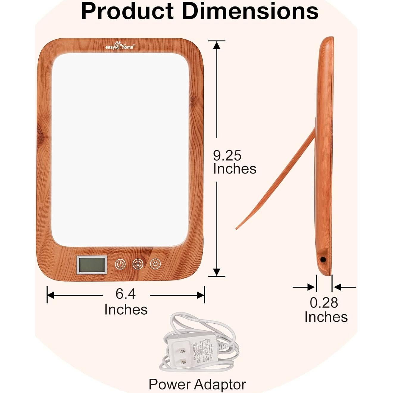 Lámpara de Terapia de Luz Easy@Home ELT-492-WG 10000 Lux