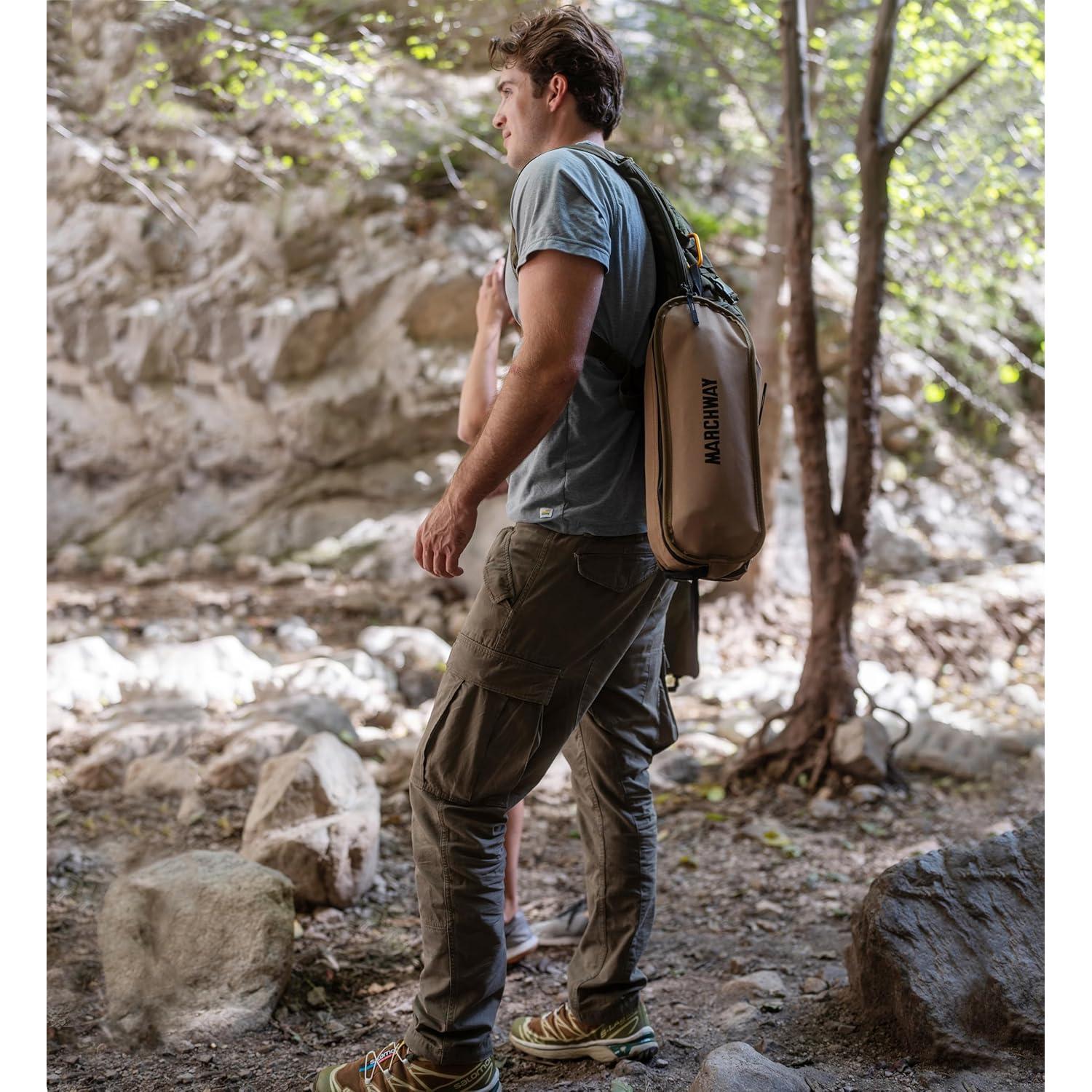 Silla de Camping MARCHWAY Plegable Respaldo Alto Caqui