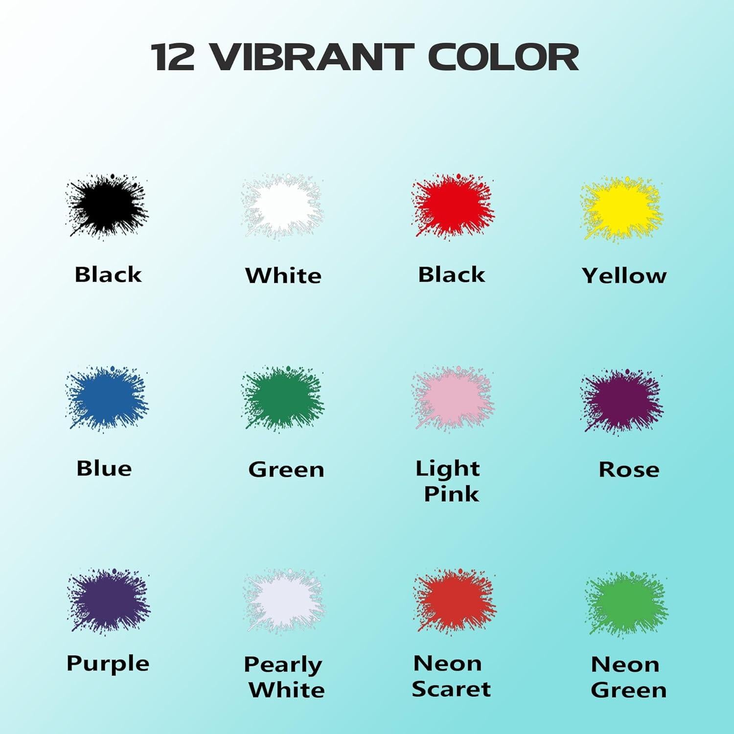 Set de Pintura Airbrush EKOHERR 12 Colores 20ml Listo para Usar