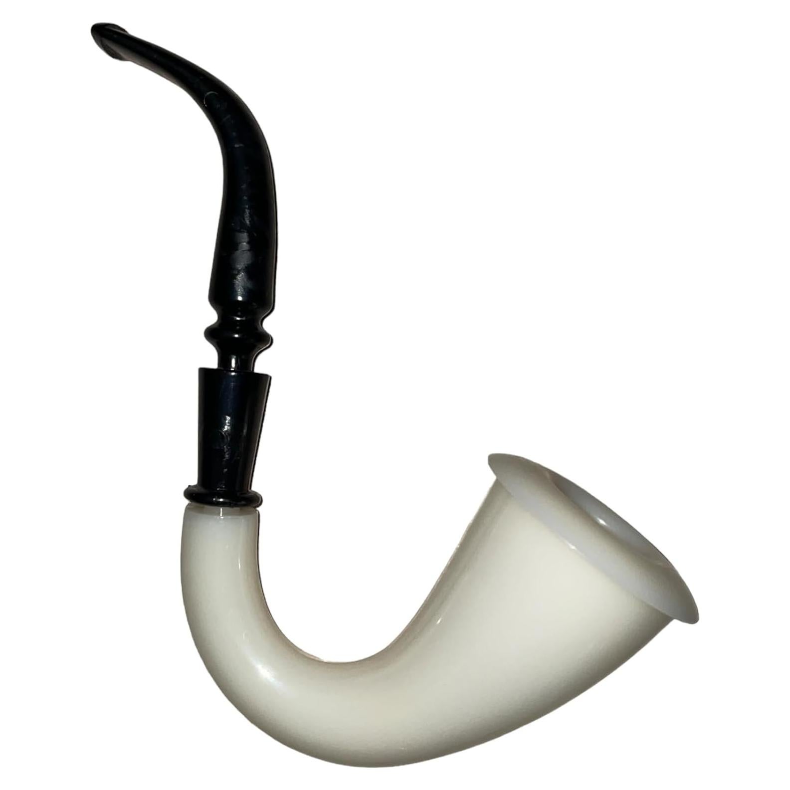 Pipa Sherlock Holmes de Plástico Marfil - Morris Costumes