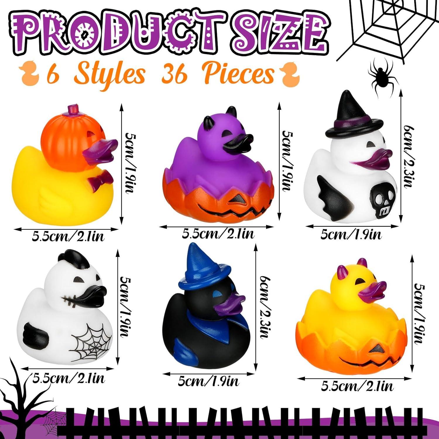 Patitos de Goma Halloween 36 Pcs Honoson - Juguetes de Baño