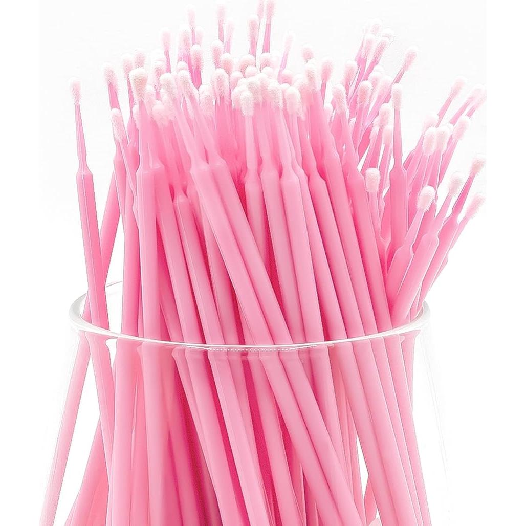 200 Pinceles Micro i-Laesh Rosa para Extensiones de Pestañas