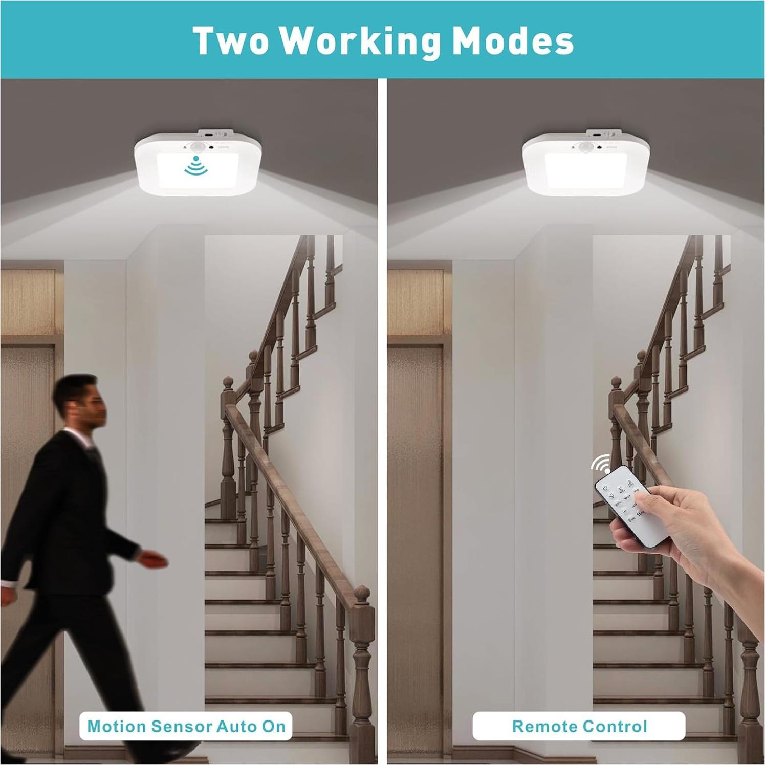 Luz de Techo Recargable ANOTEK con Sensor de Movimiento 4000mAh