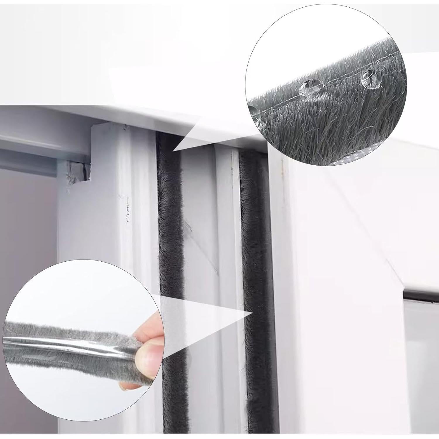 Tira de Sello de Cepillo Zjclx 5m x 6mm Gris para Puertas y Ventanas