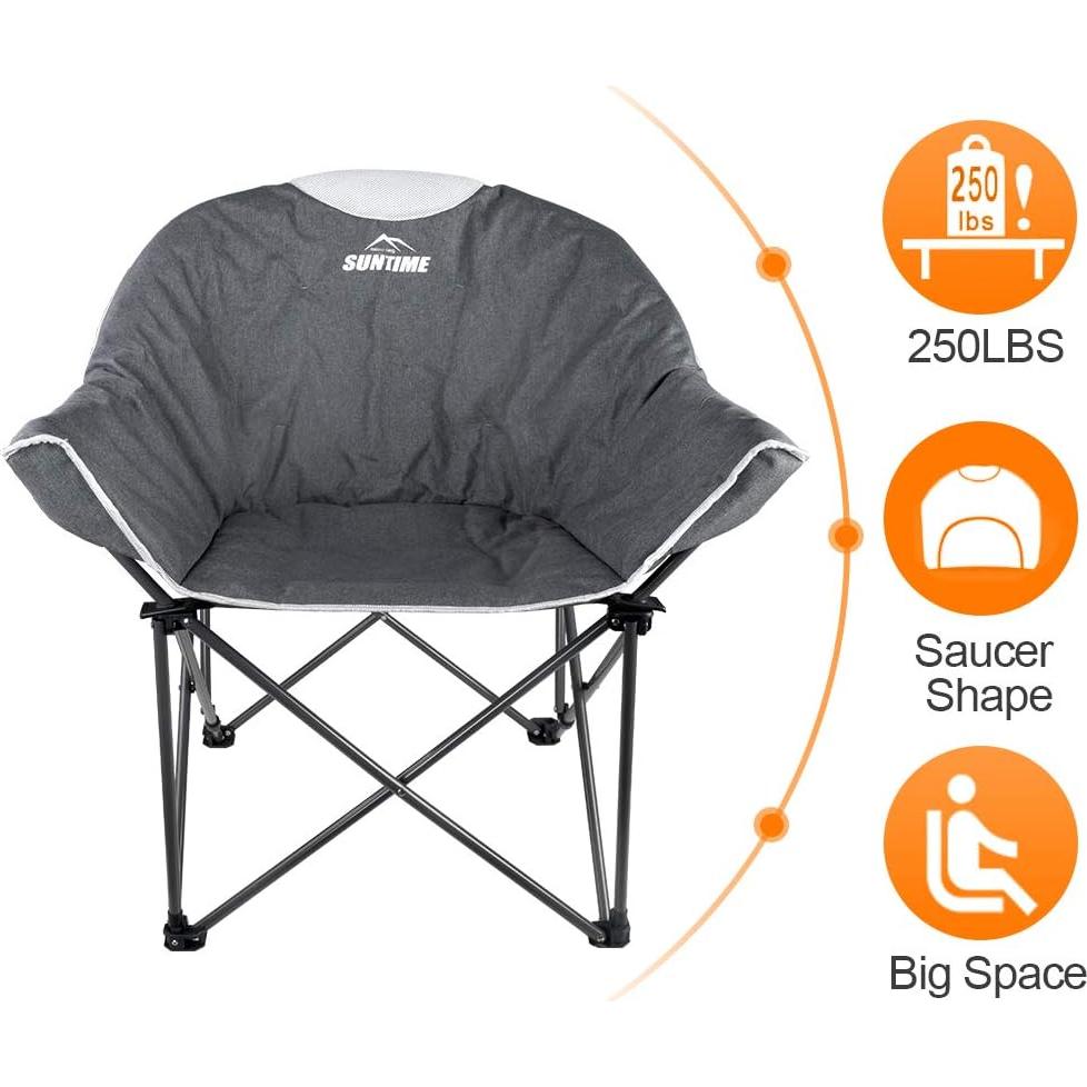 Silla Plegable Suntime ST203AFT-5 Acolchada para Camping