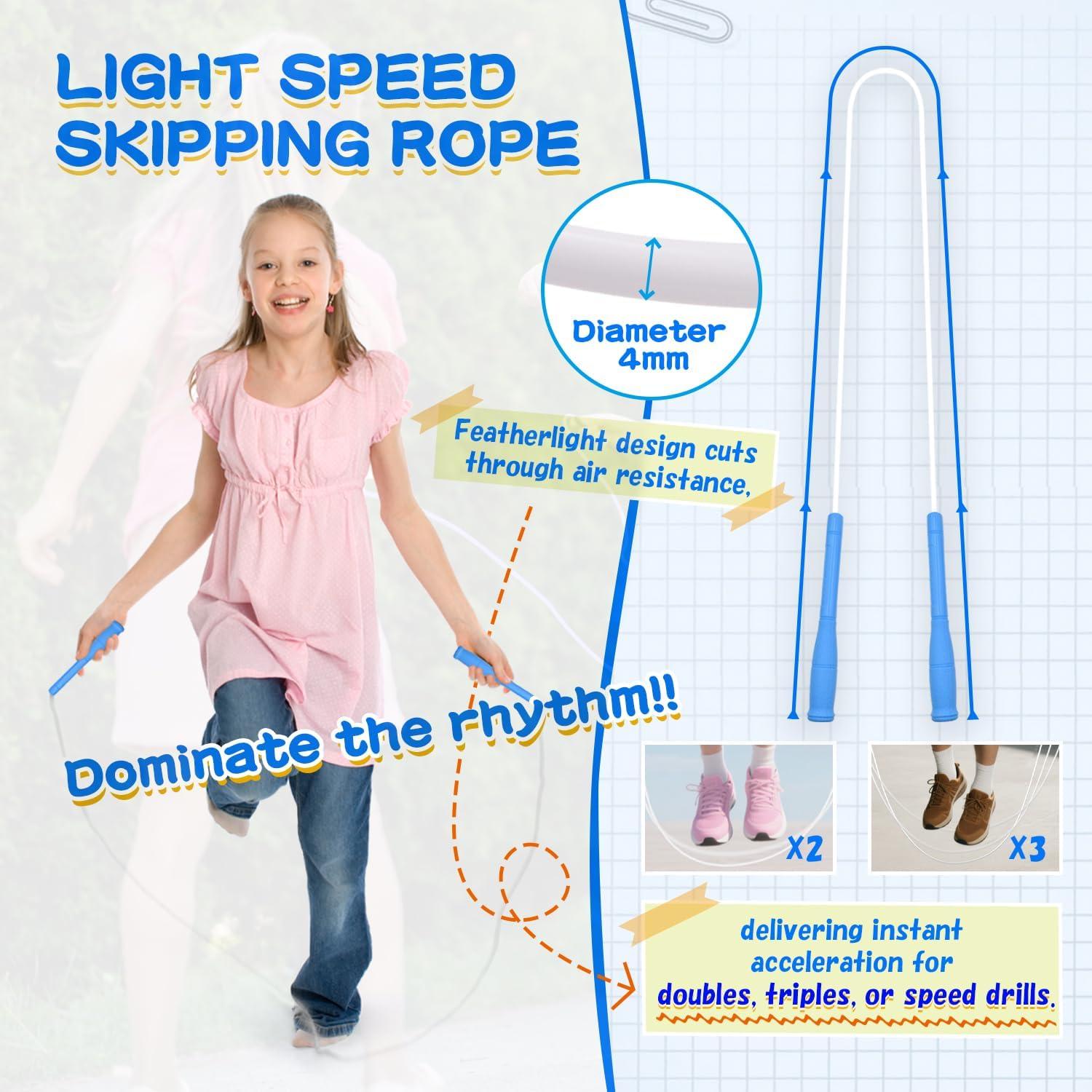 Cuerda de Salto Ajustable FEELCAT 2.8m Verde para Fitness